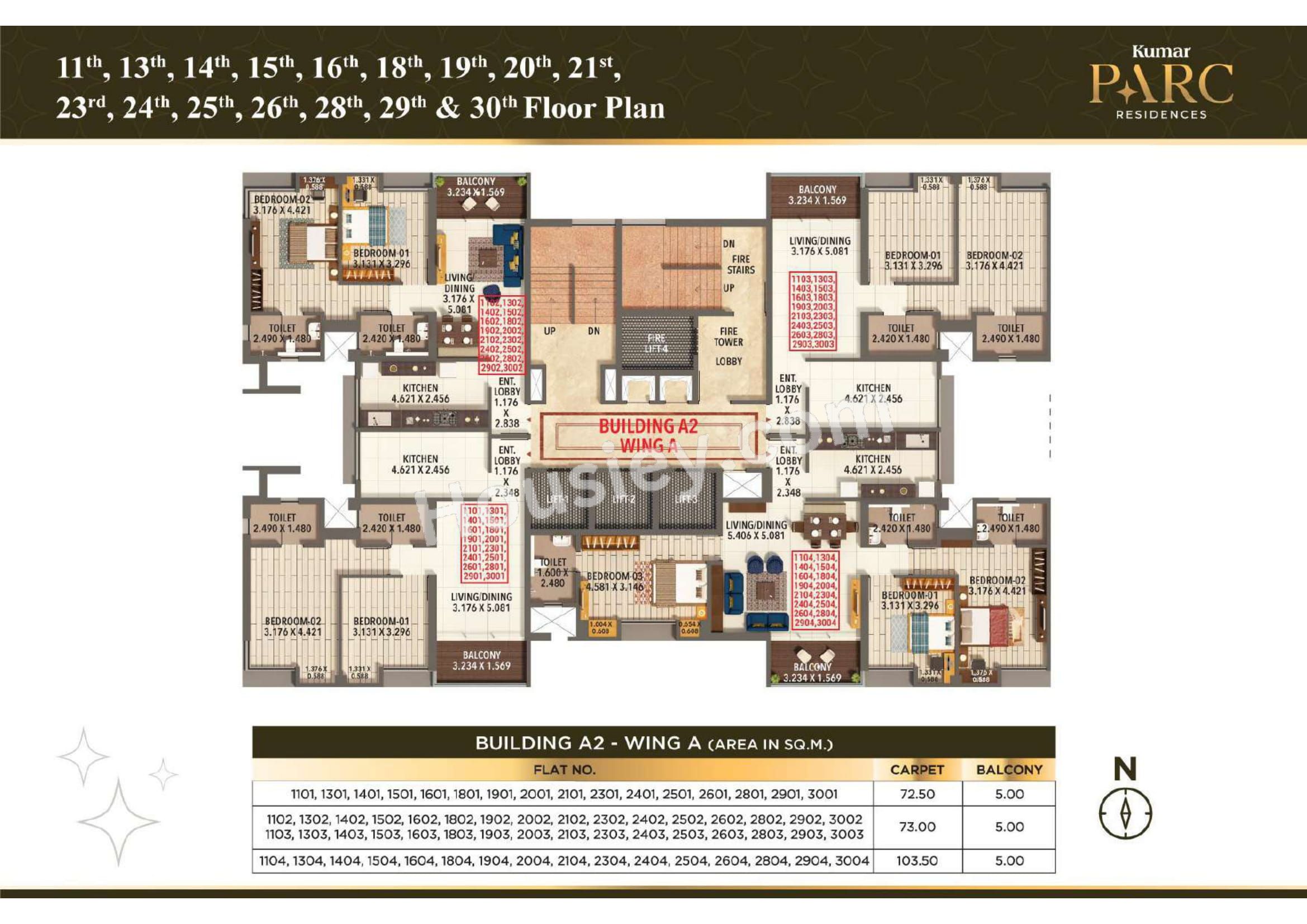 Kumar Parc Residences Floor plan 4