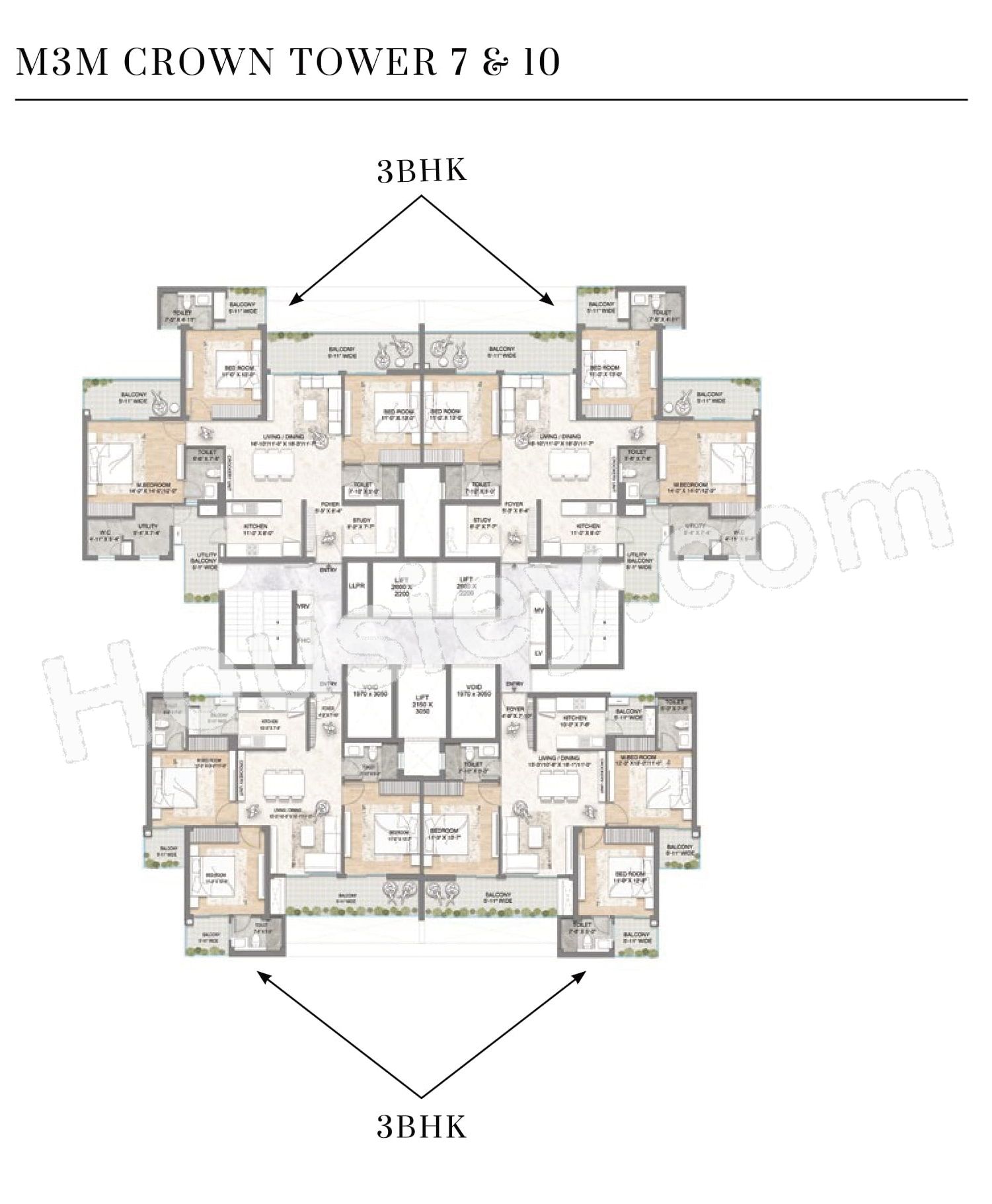 M3M crown Floor plan 3