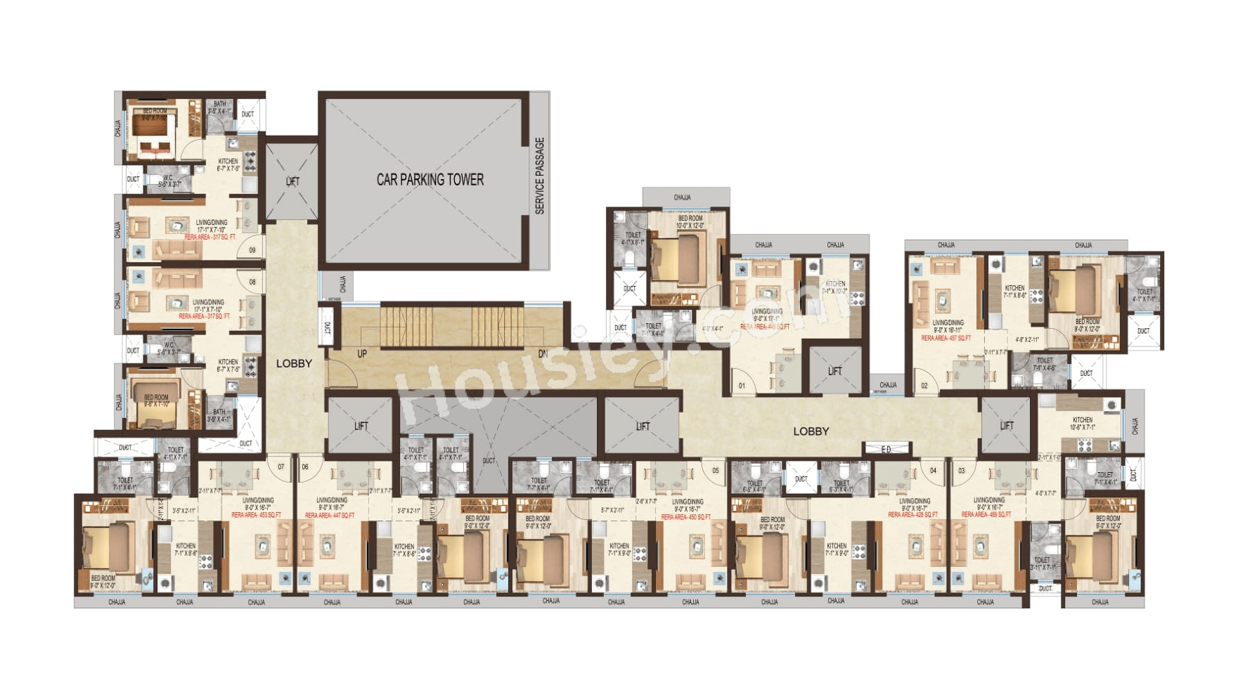 Nicco Ashtavinayak Apartments Floor plan 1