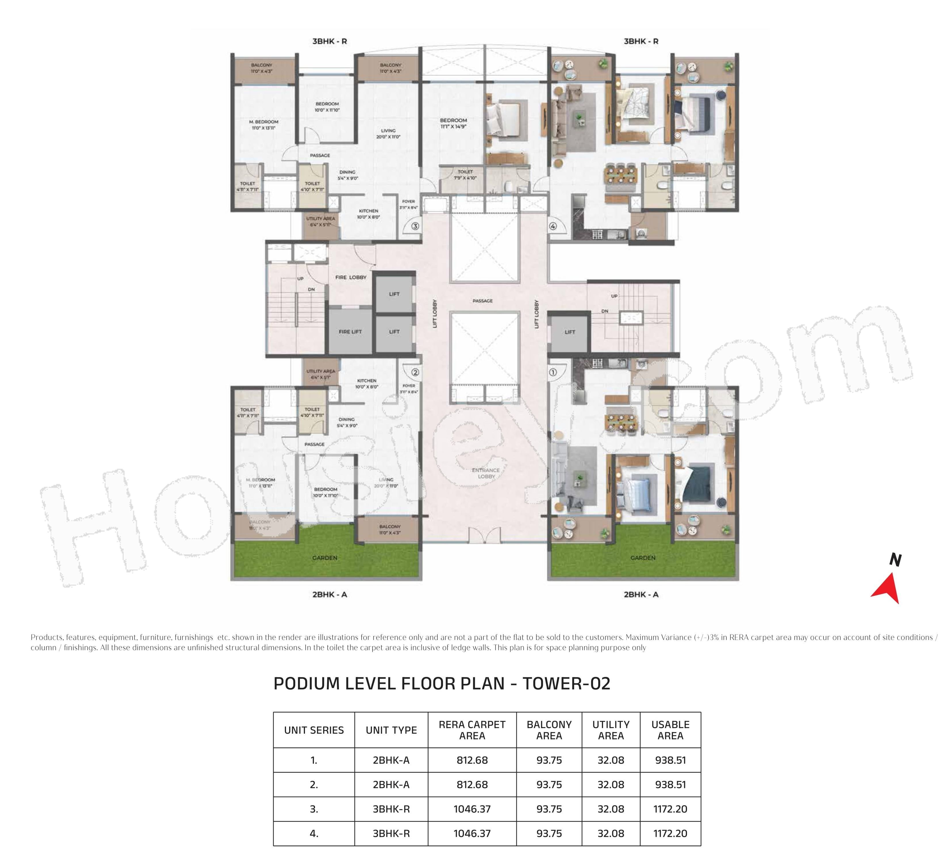 Purva Atmosphere Keshav Nagar Floor plan 3