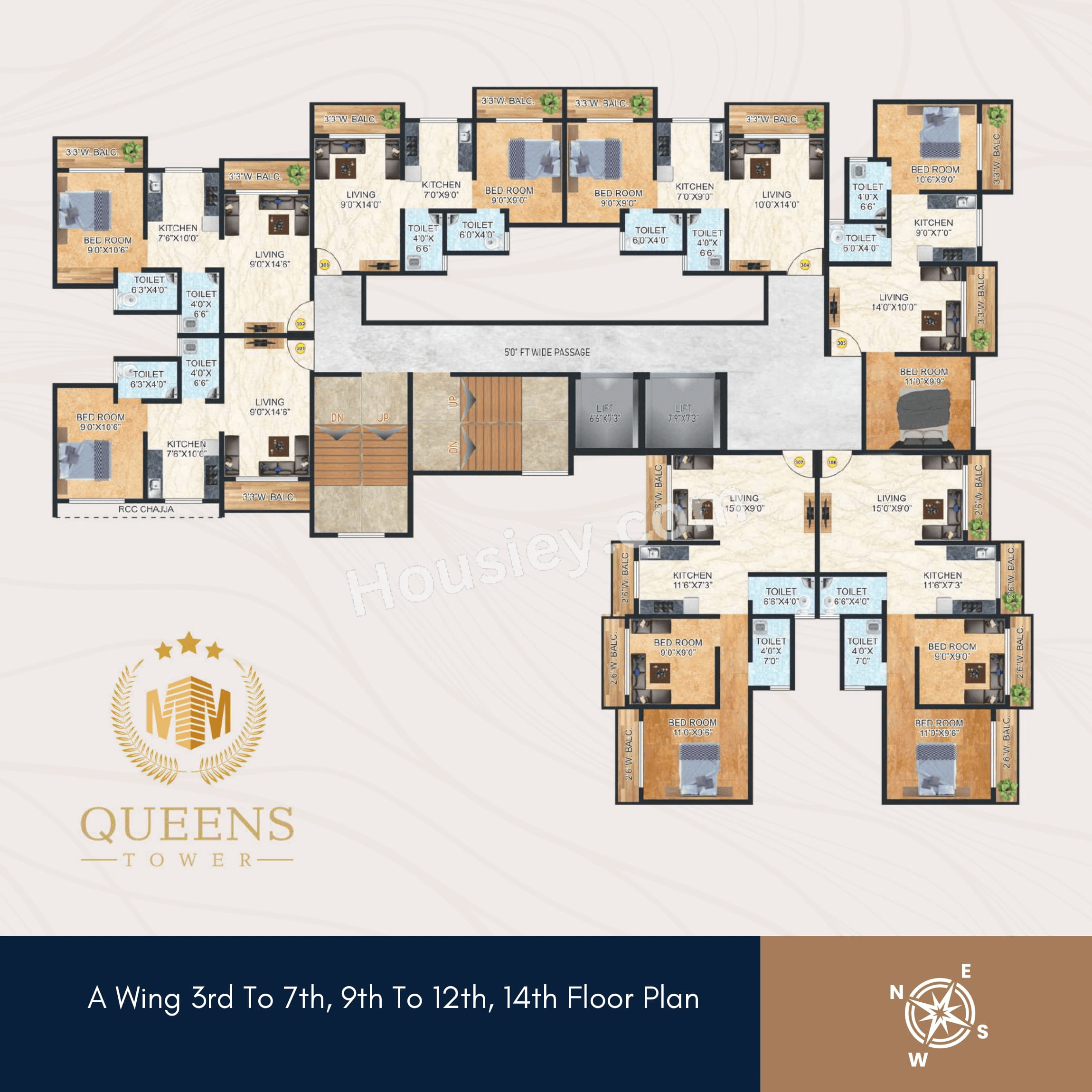 Queens Tower Phase 1 Floor plan 6