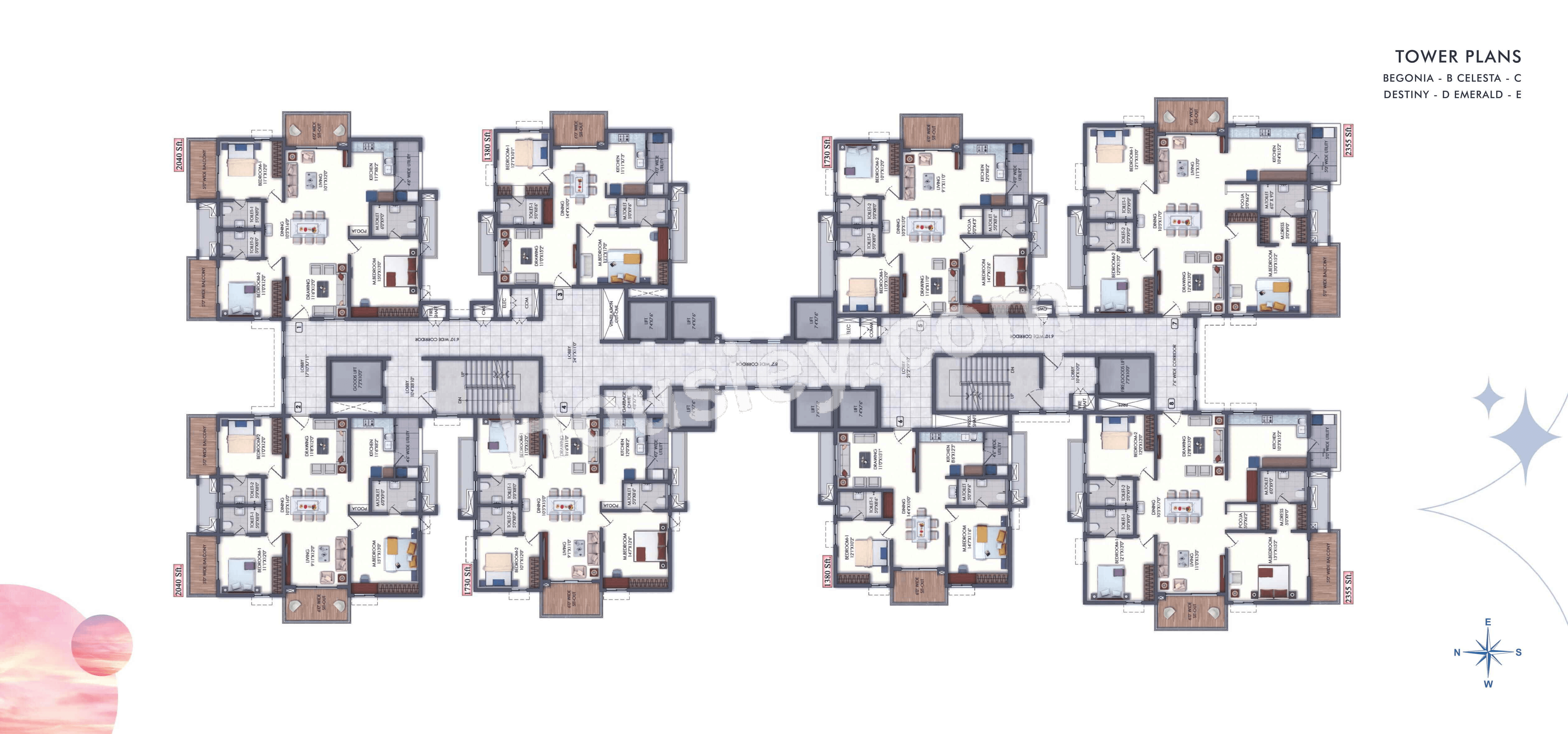 Rajapushpa Pristinia Floor plan 2