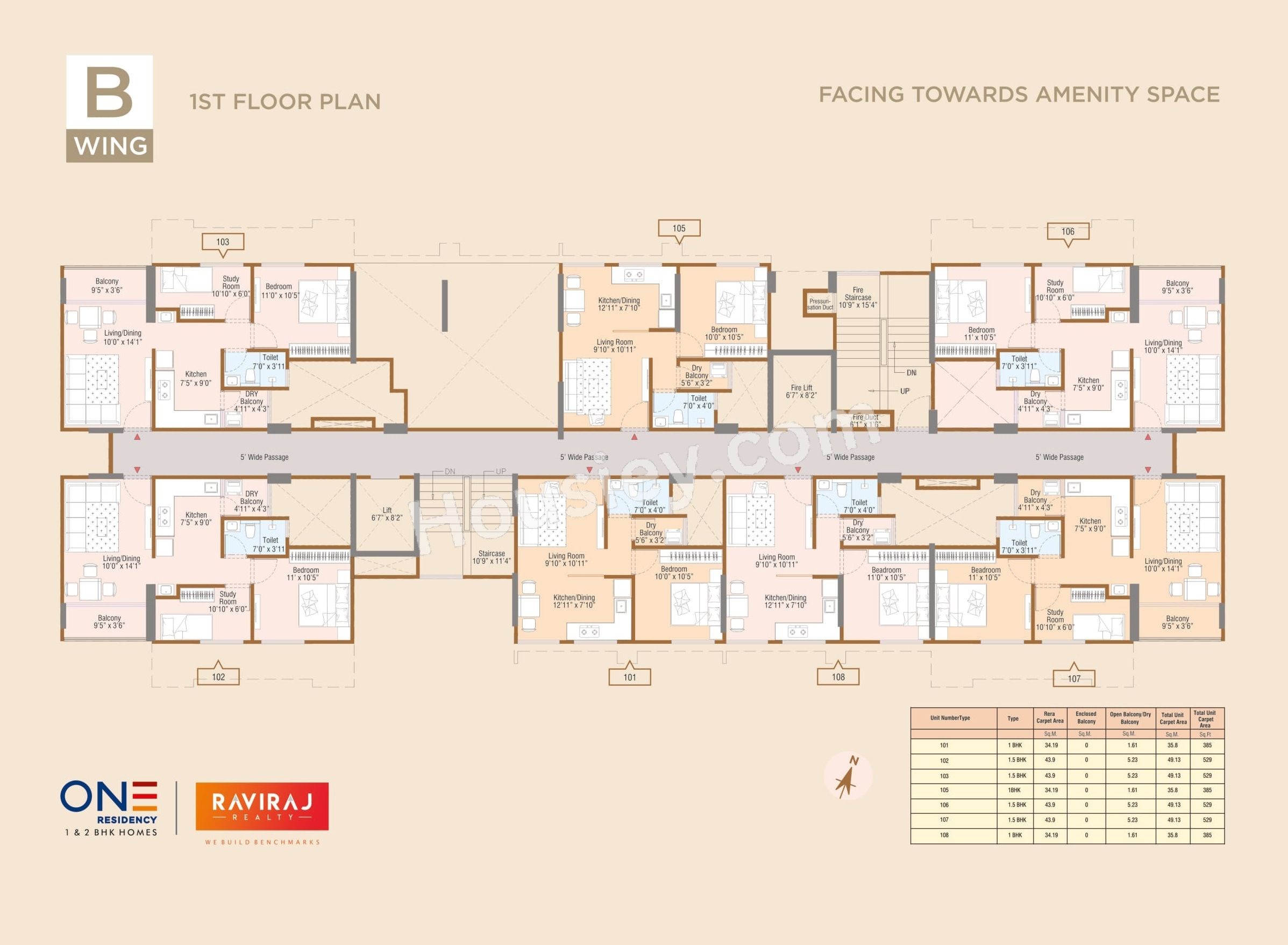Raviraj One Residency Floor plan 4