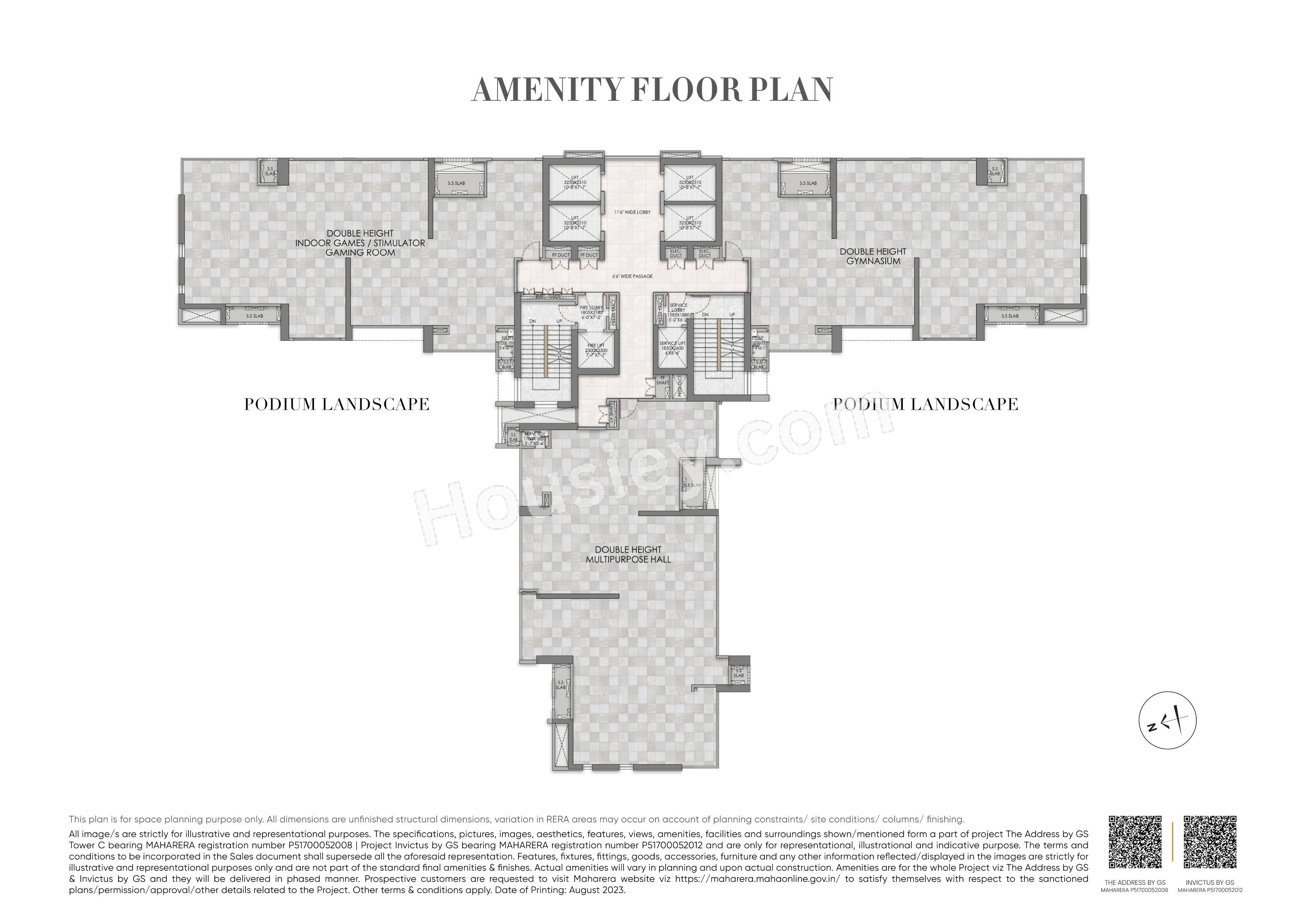 Raymond Invictus by GS Pokharan Road Floor plan 1