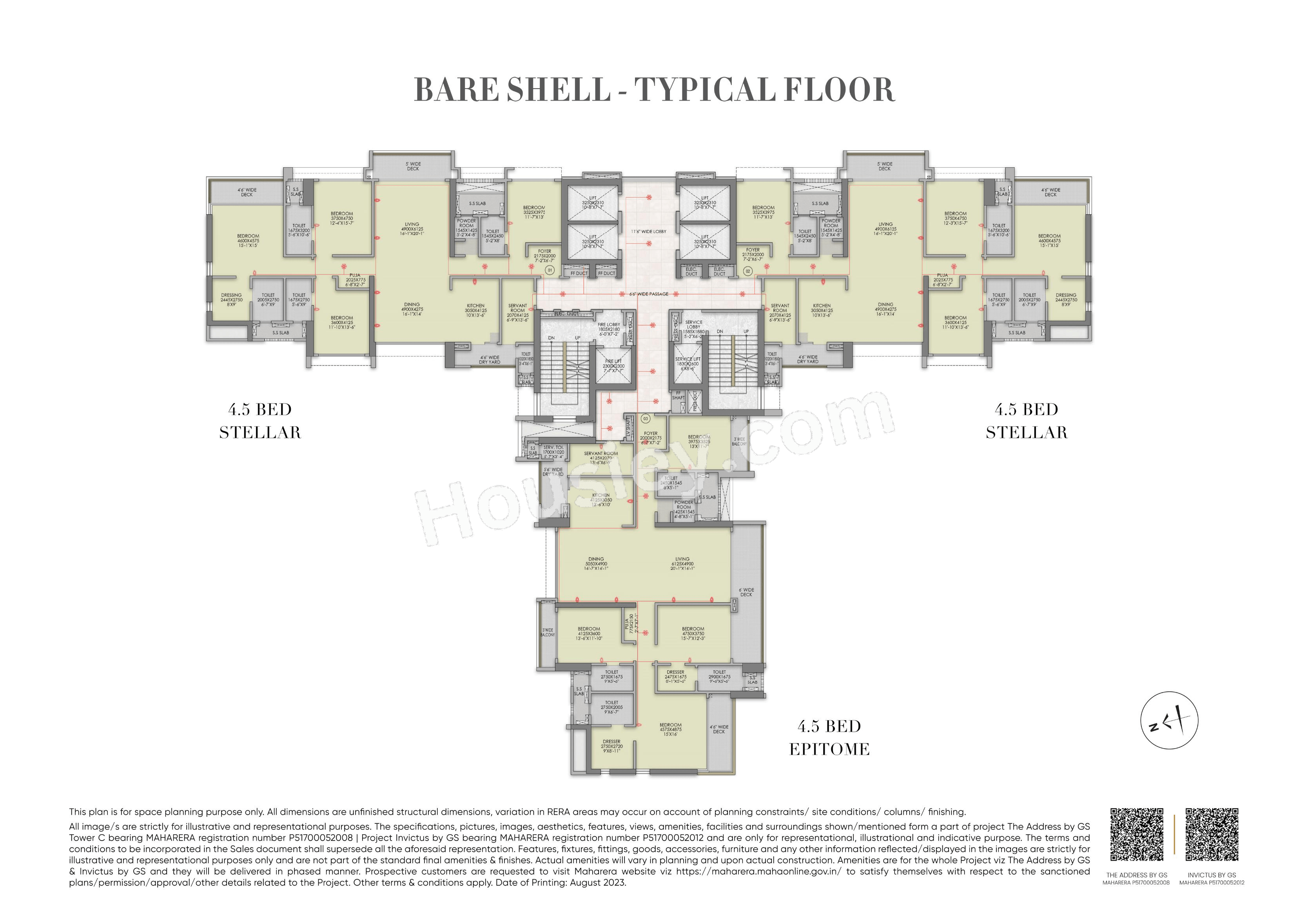 Raymond Invictus by GS Pokharan Road Floor plan 4