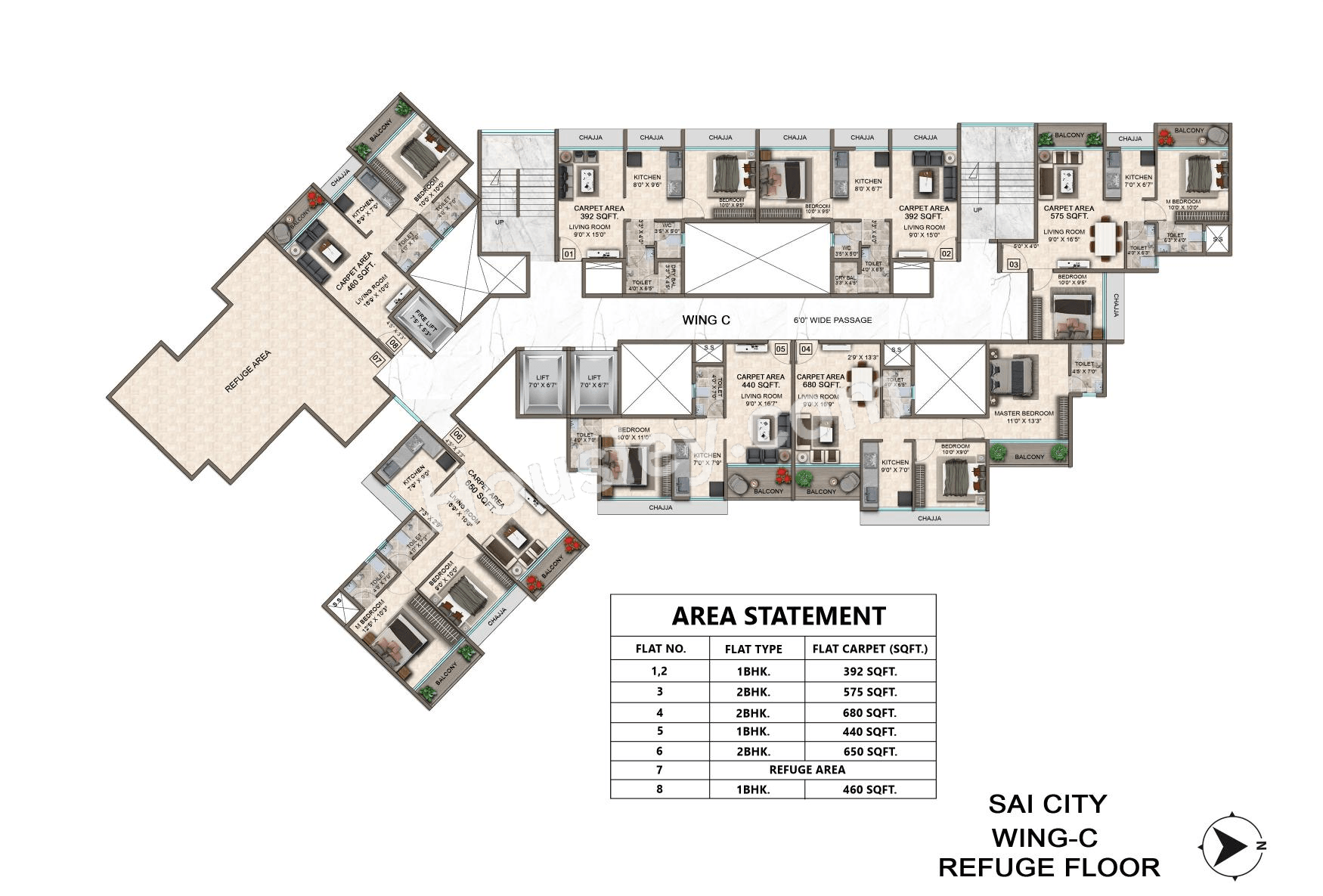 Sai City Floor plan 3