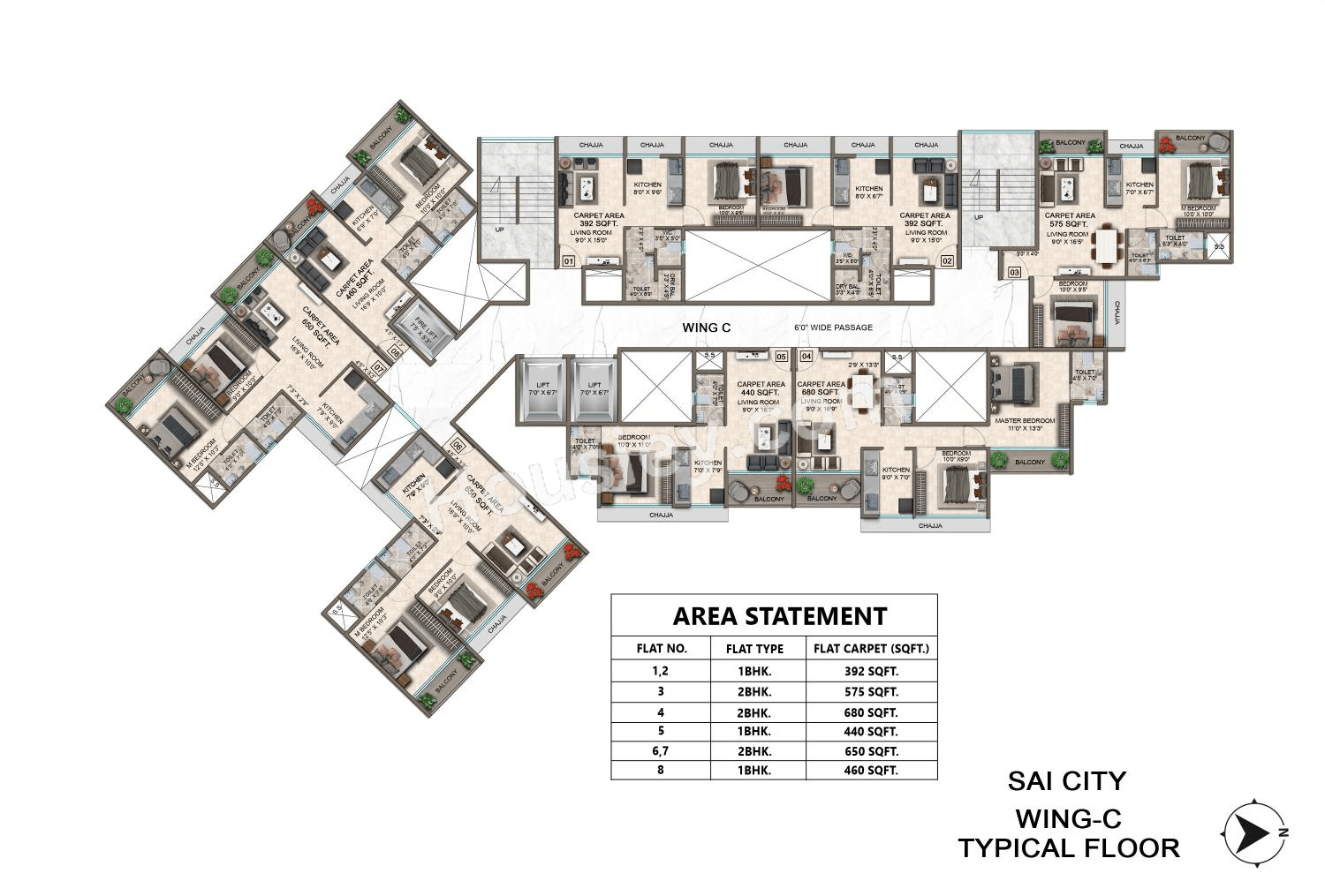 Sai City Floor plan 4