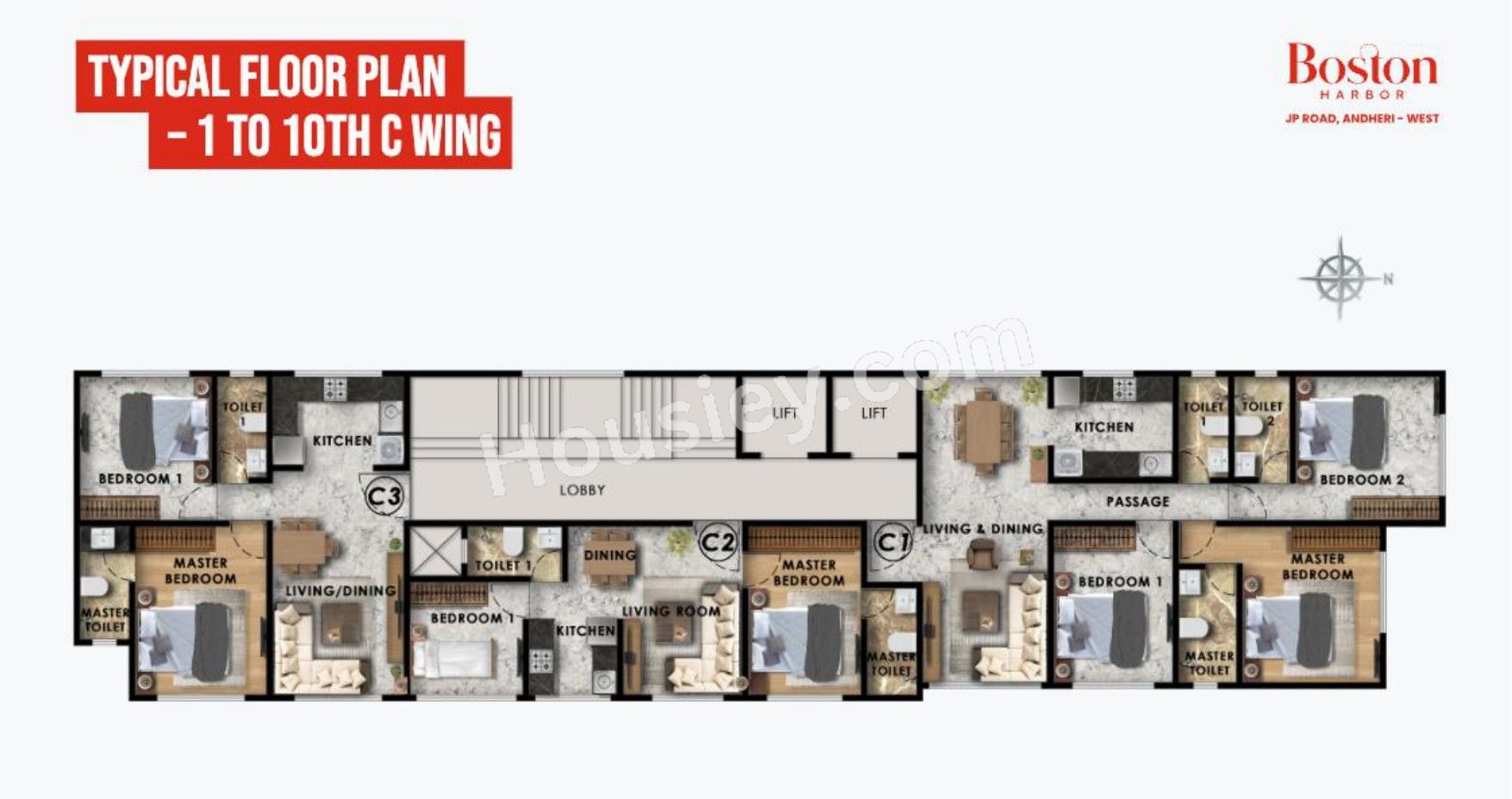 Verdent Boston Harbor Floor plan 3