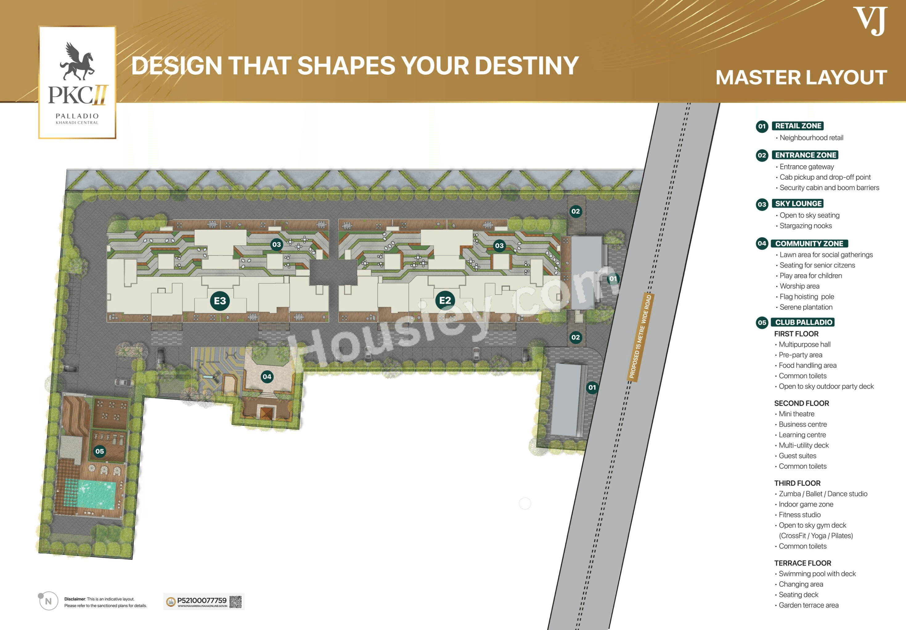 VJ Palladio Kharadi Central Floor plan 3
