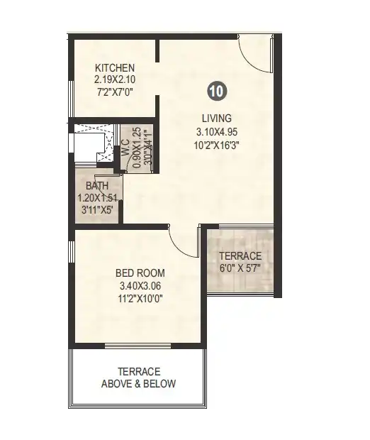 VTP Leonara Unit plan - 429 sq.ft.