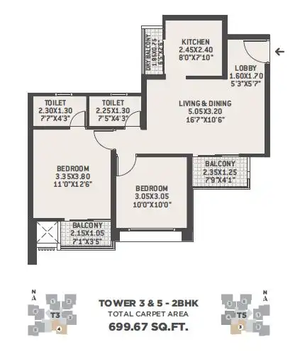 VTP Verve Unit plan - 699 sq.ft.
