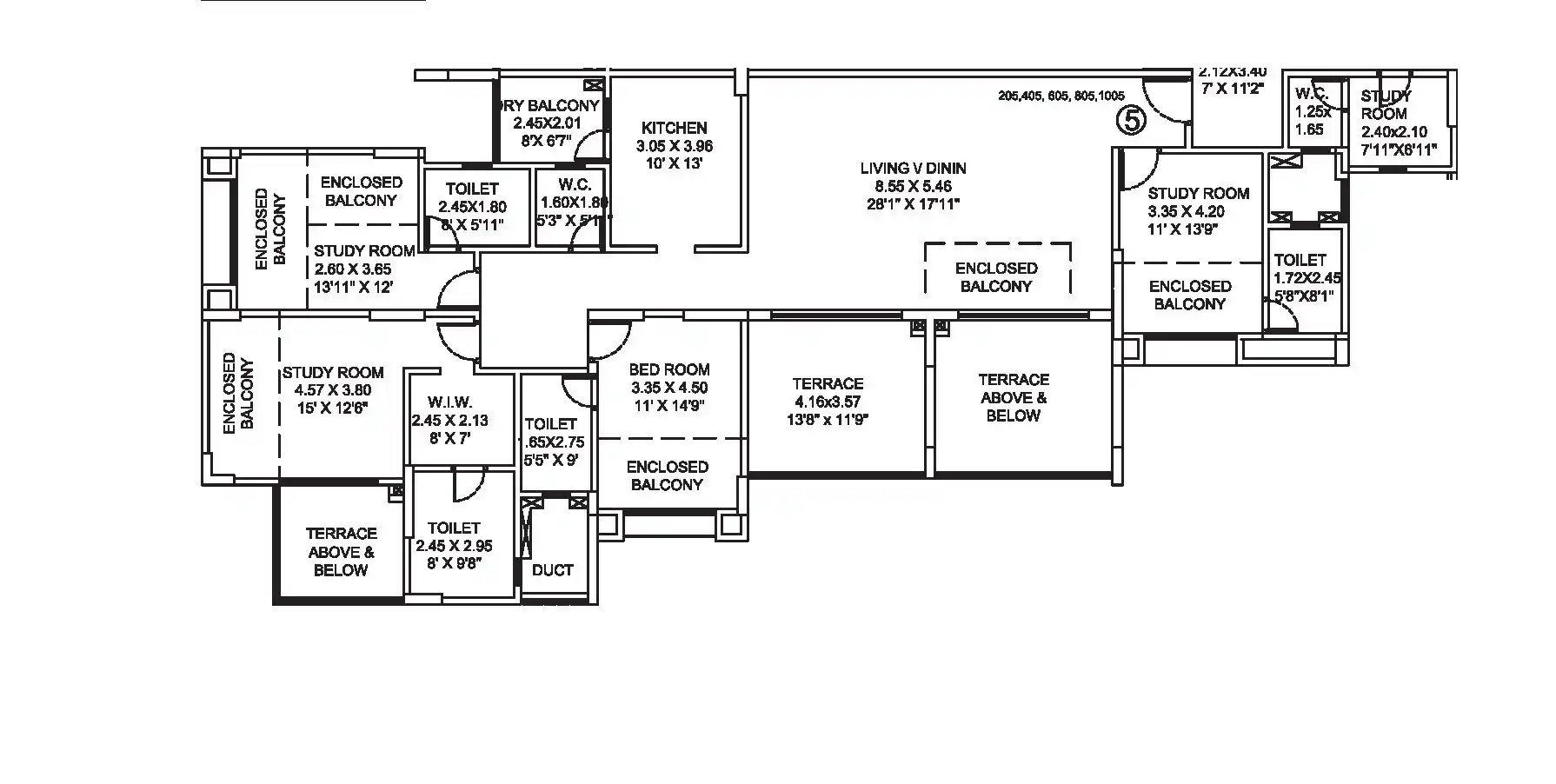 Park Titanium Unit plan - 2274 sq.ft.