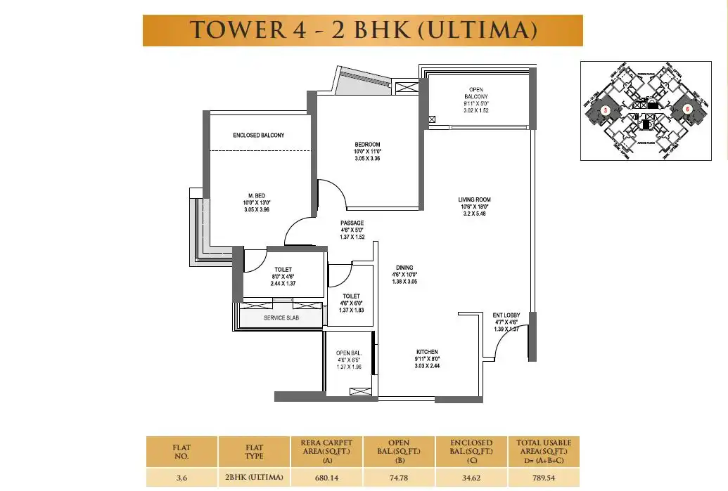 Pride Purple Park Titan Unit plan - 789 sq.ft.