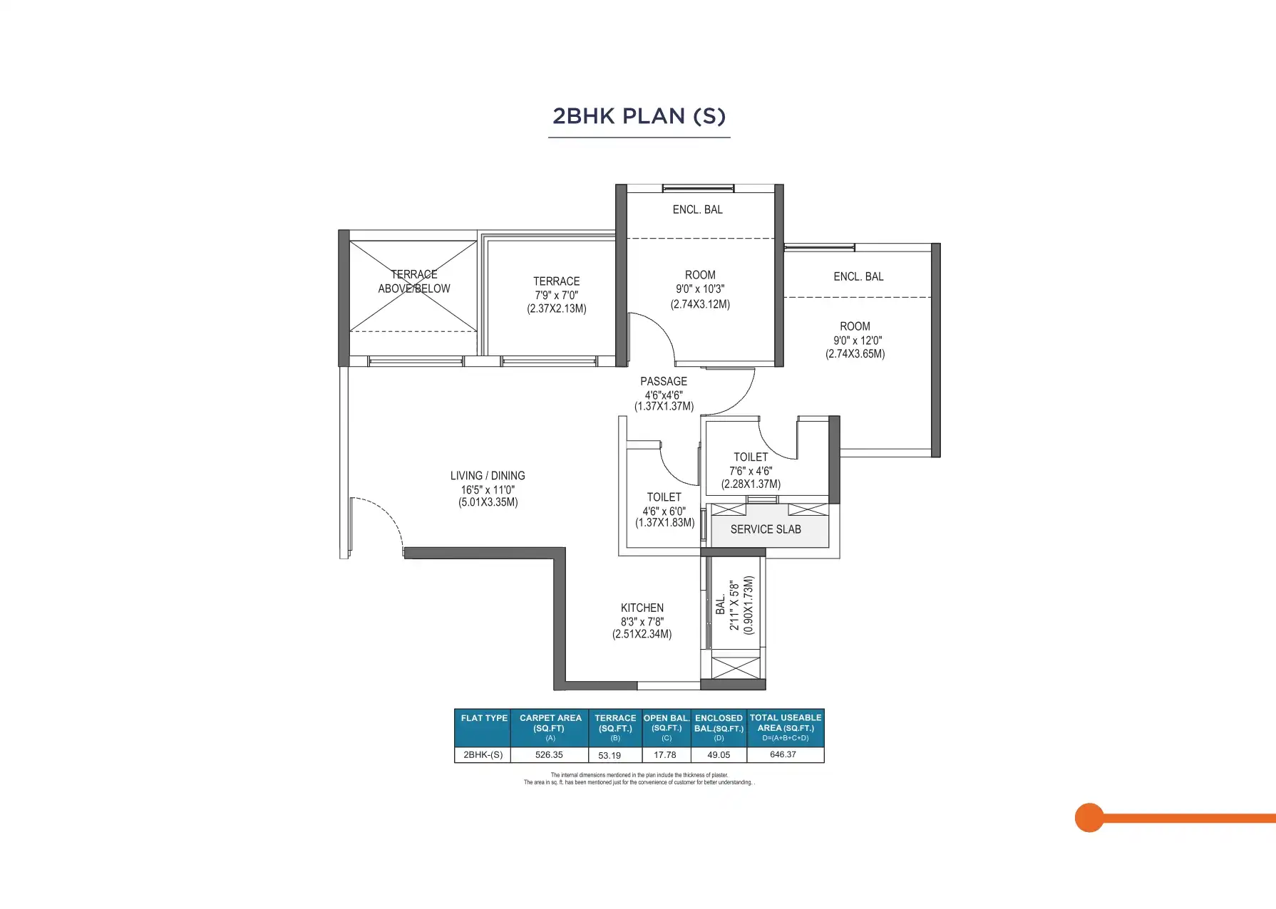 Park Connect Unit plan - 650 sq.ft.