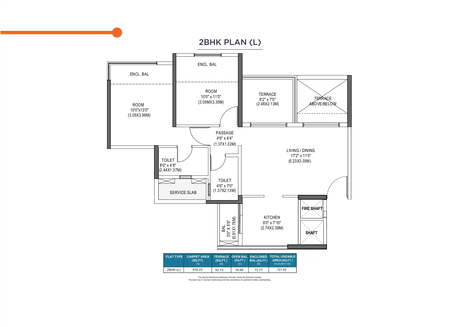 Park Connect Unit plan - 721 sq.ft.