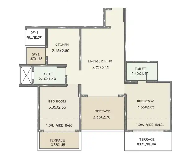 Unit plan - 780 sq.ft.