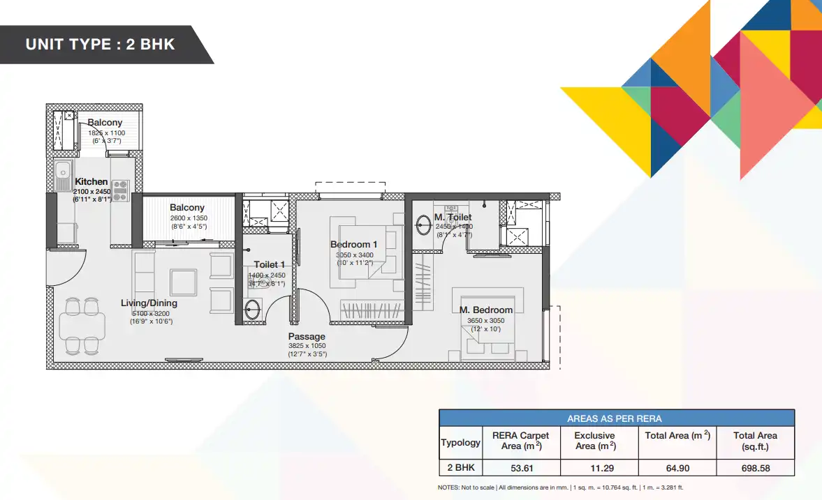 Unit plan - 700 sq.ft.