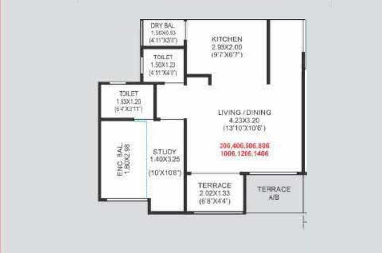 Unit plan - 476 sq.ft.