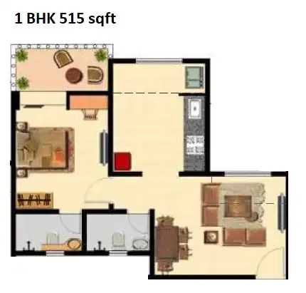 Unit plan - 515 sq.ft.