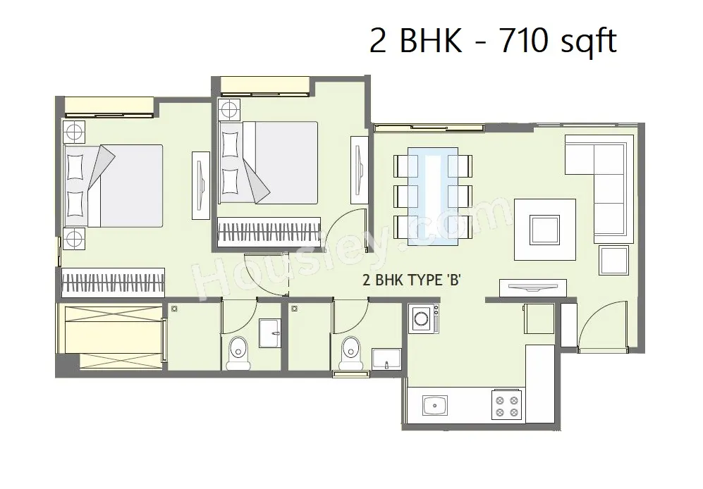 32 Pinewood Drive Unit plan - 710 sq.ft.