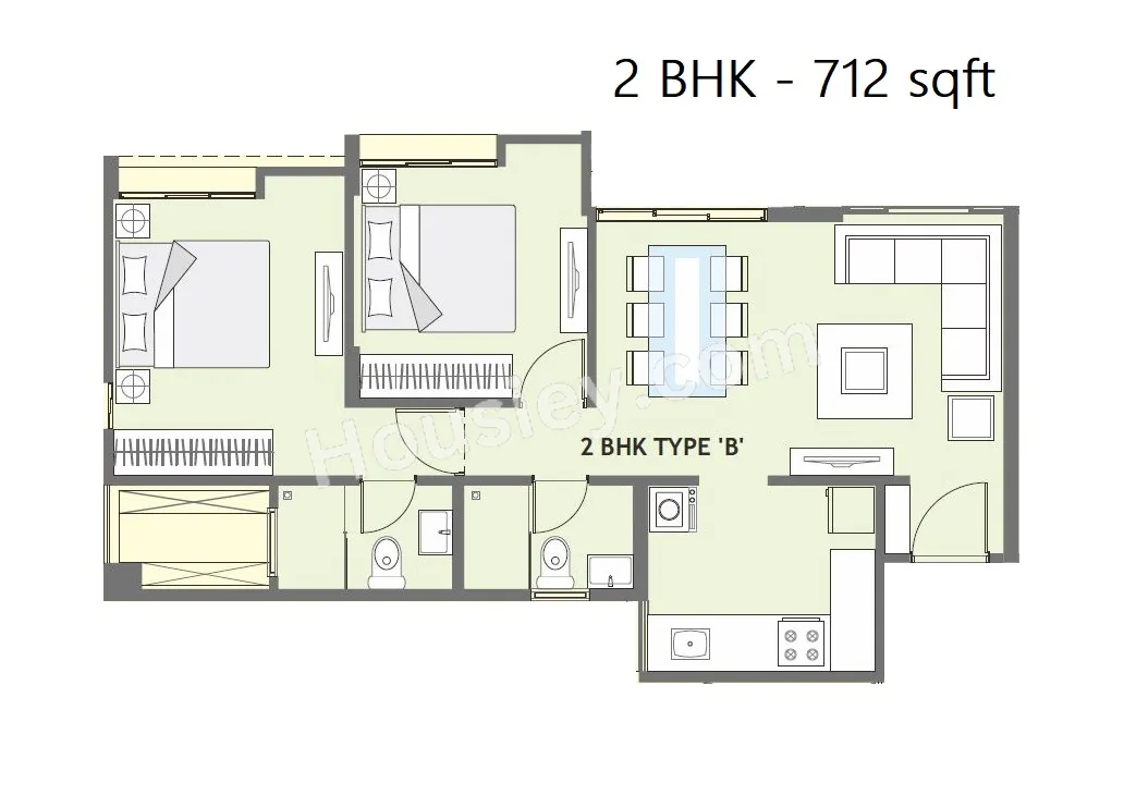 32 Pinewood Drive Unit plan - 712 sq.ft.