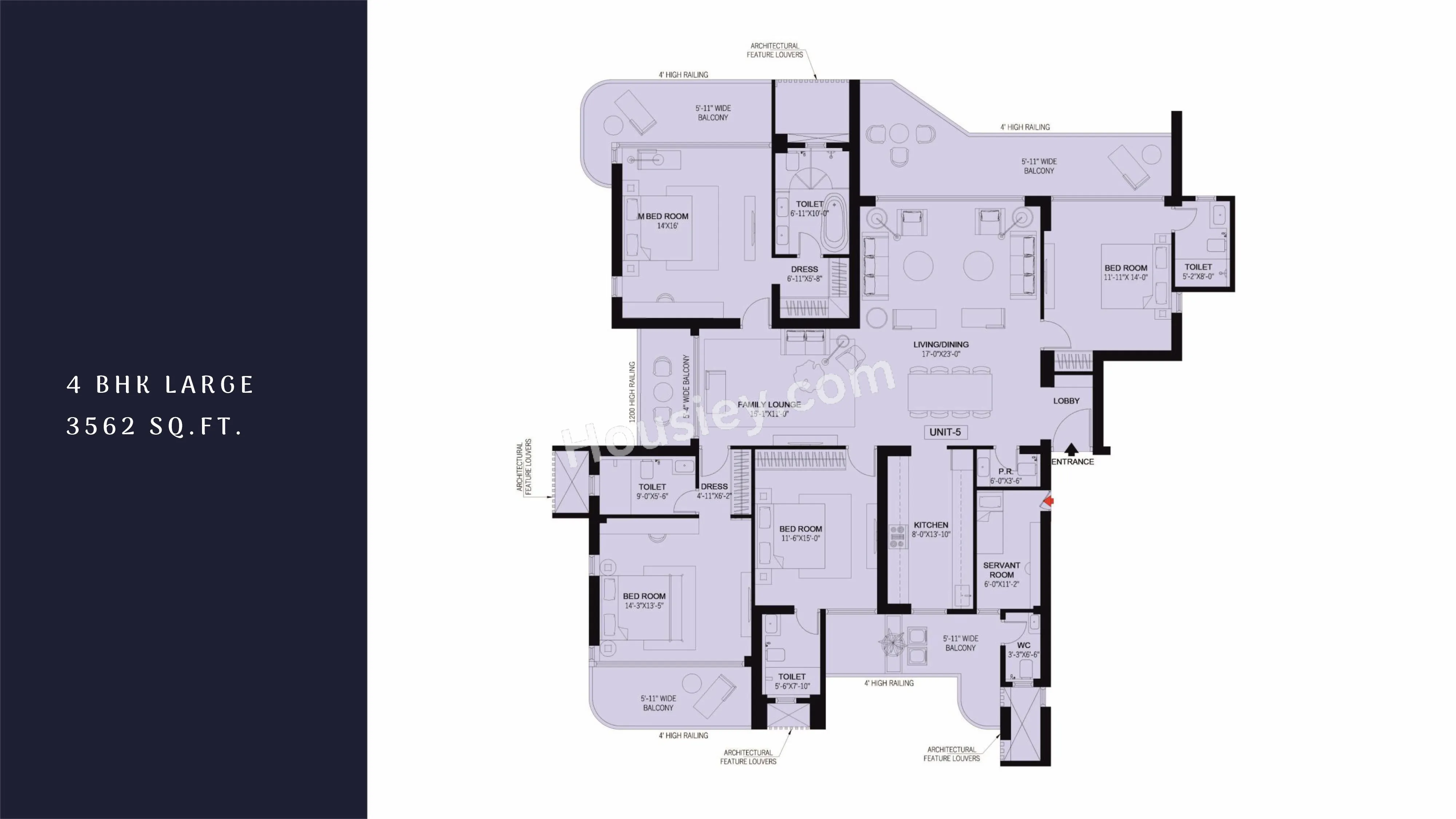 4S The Aurrum Unit plan - 2024 sq.ft.
