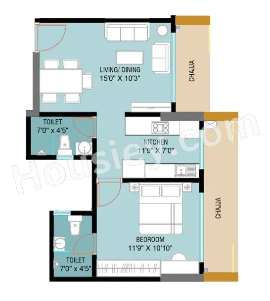 ARY Umar Park Unit plan - 447 sq.ft.
