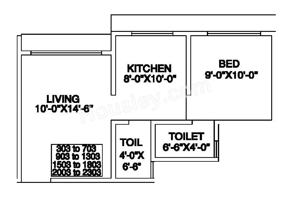 Unit plan - 387 sq.ft.