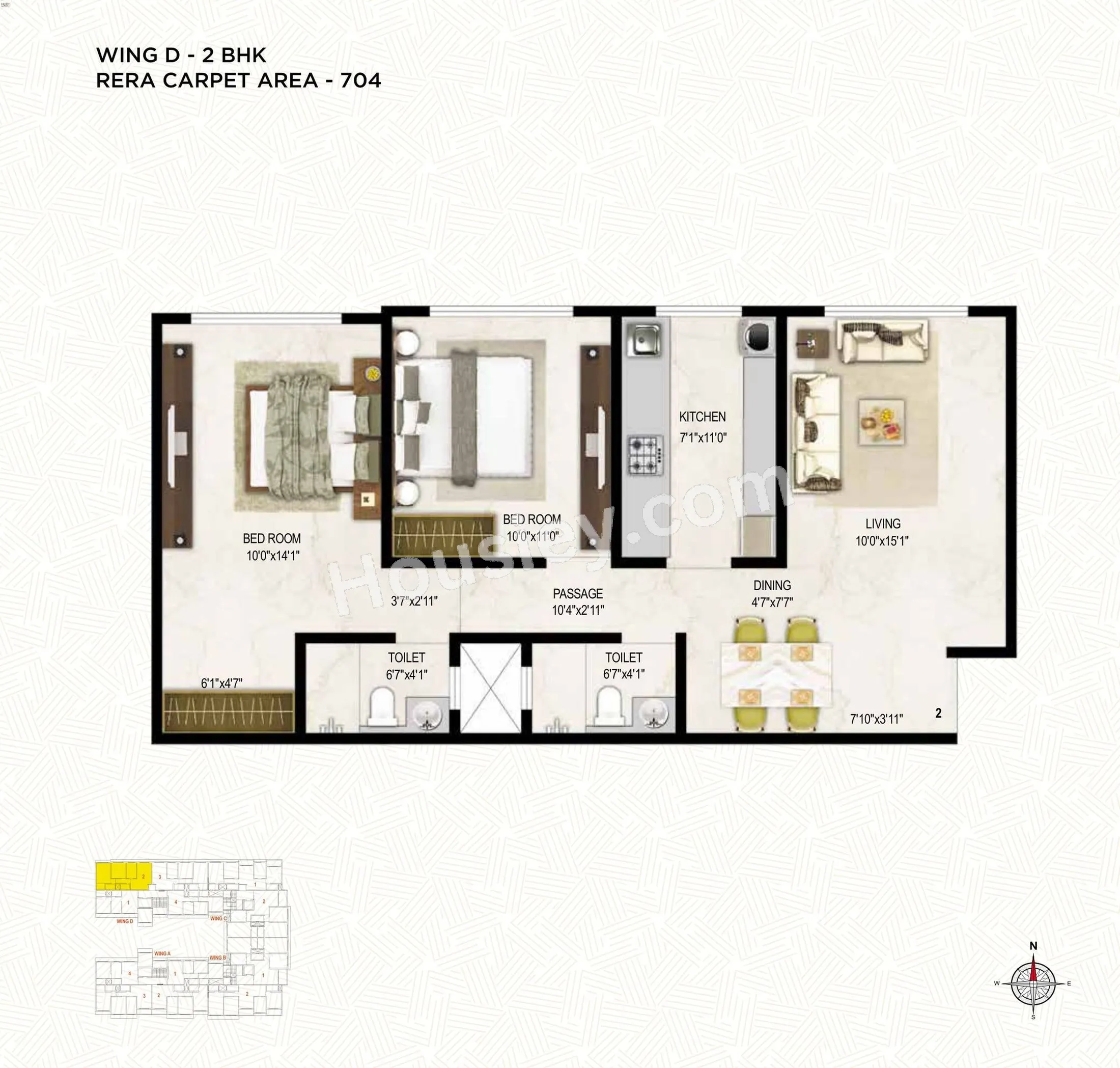Ambit Vista Unit plan - 704 sq.ft.