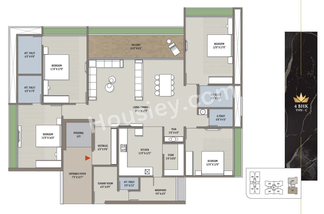 Aristo The Regal Life Unit plan - 2670 sq.ft.