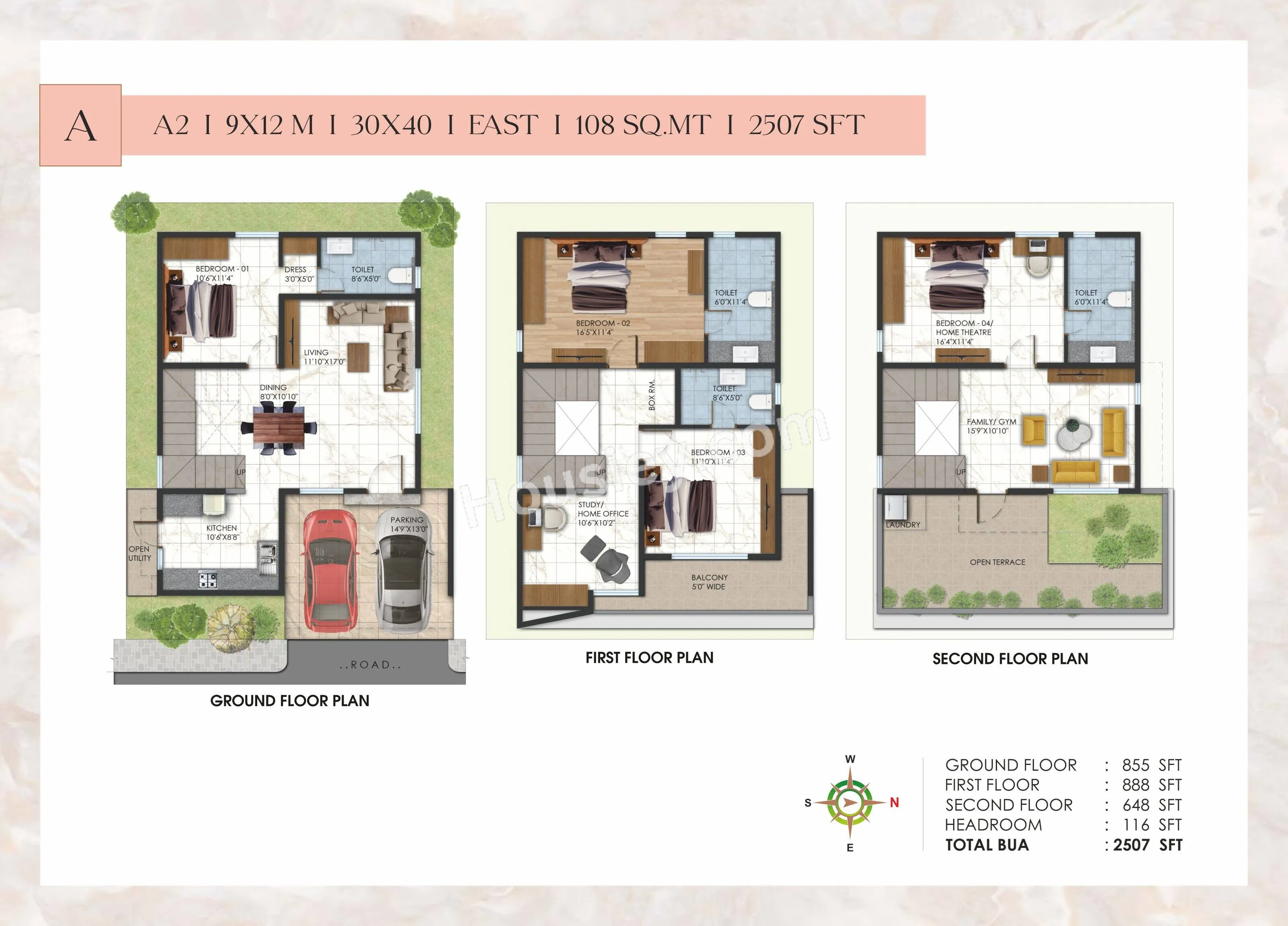 NG Avani Abode Unit plan - 1163 sq.ft.