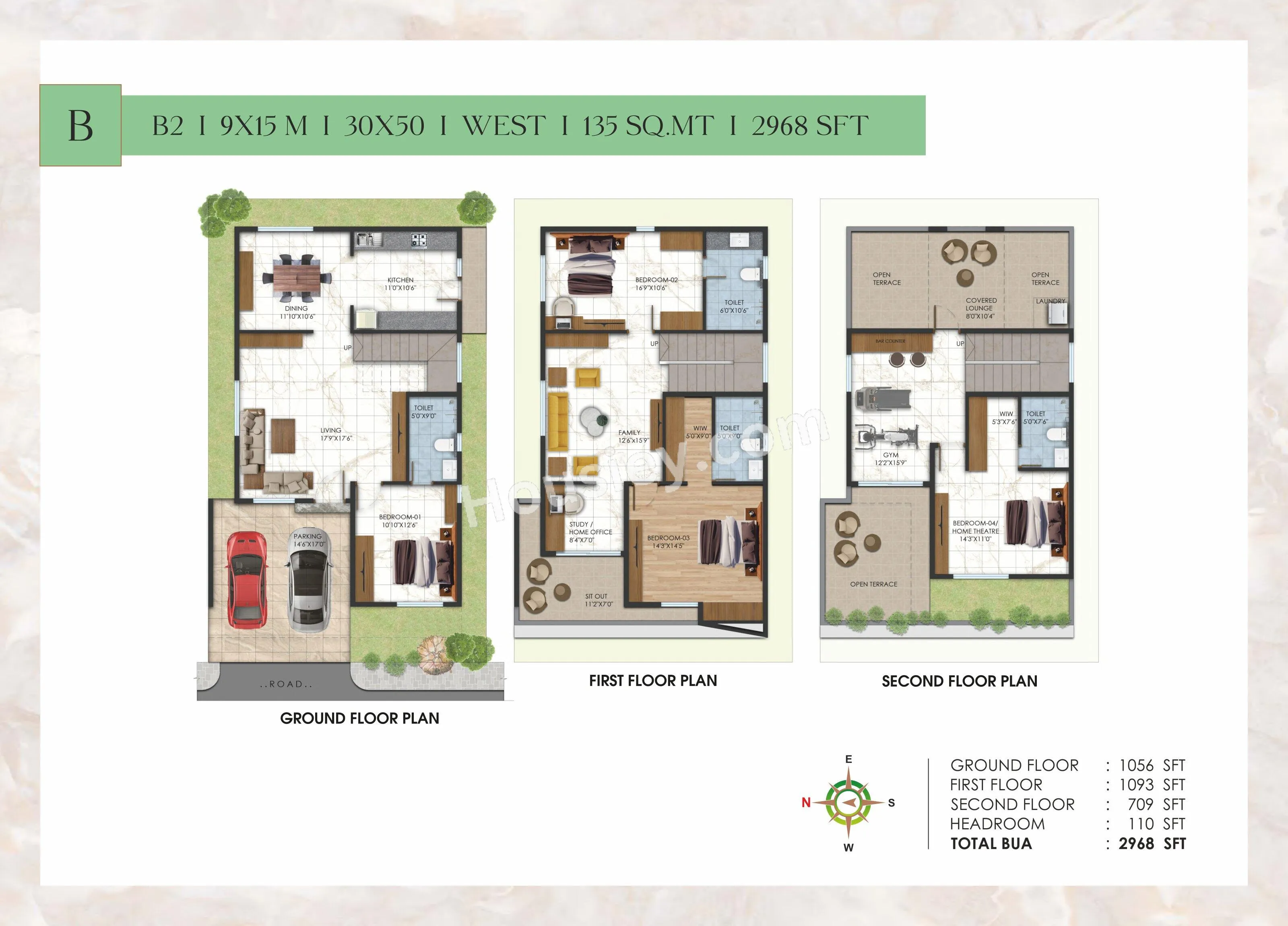 NG Avani Abode Unit plan - 1453 sq.ft.