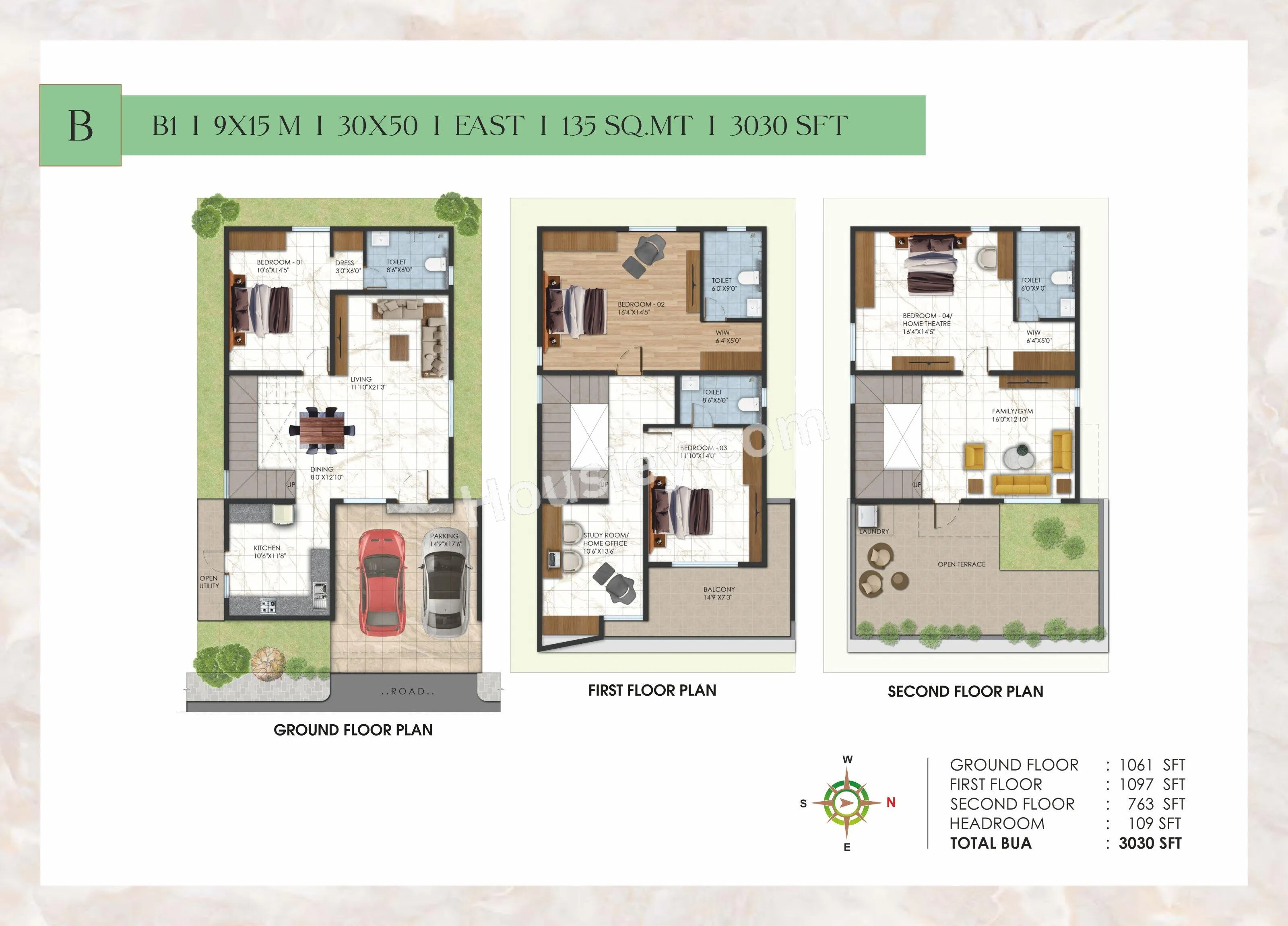 NG Avani Abode Unit plan - 1453 sq.ft.