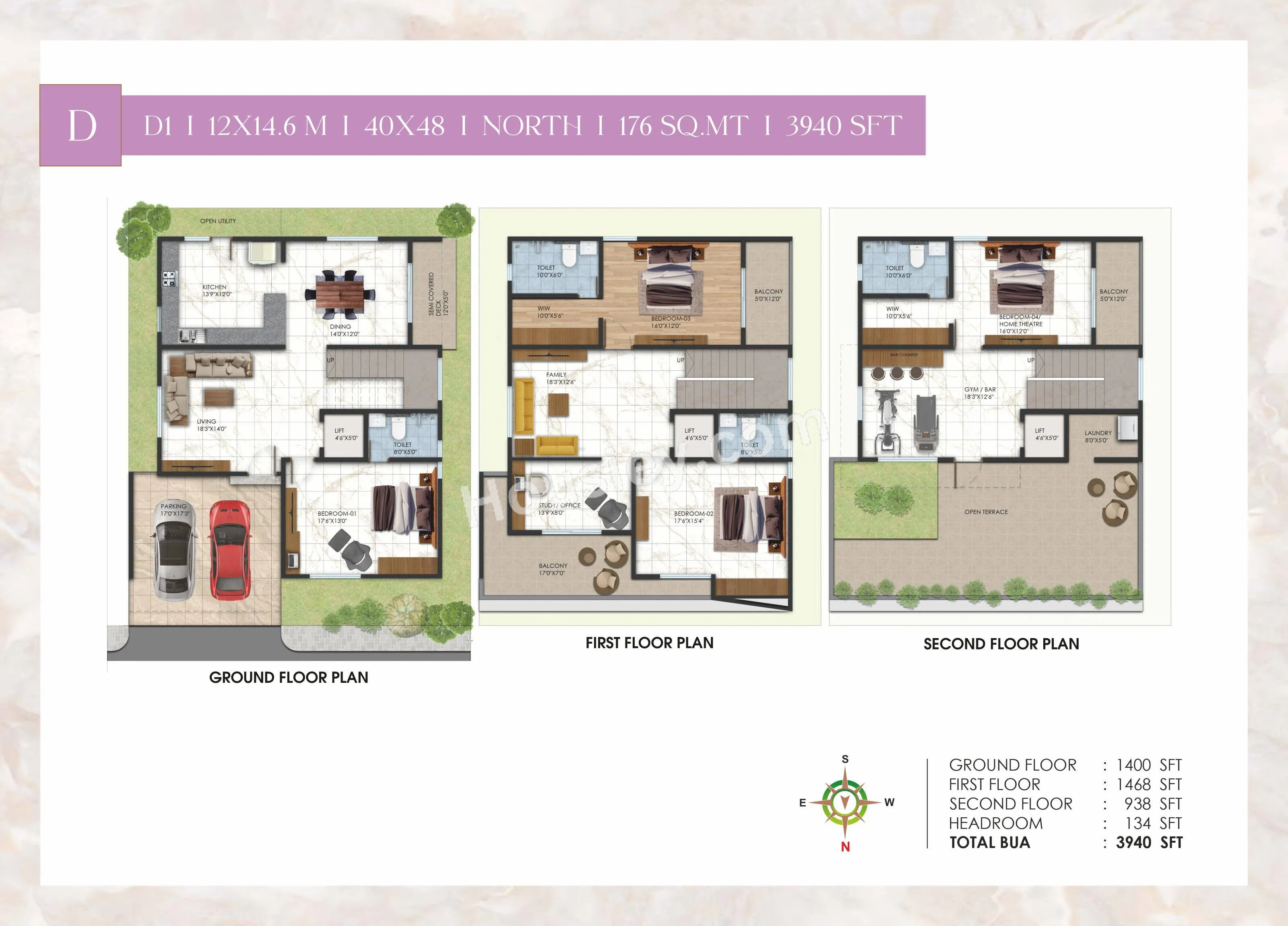 NG Avani Abode Unit plan - 1891 sq.ft.