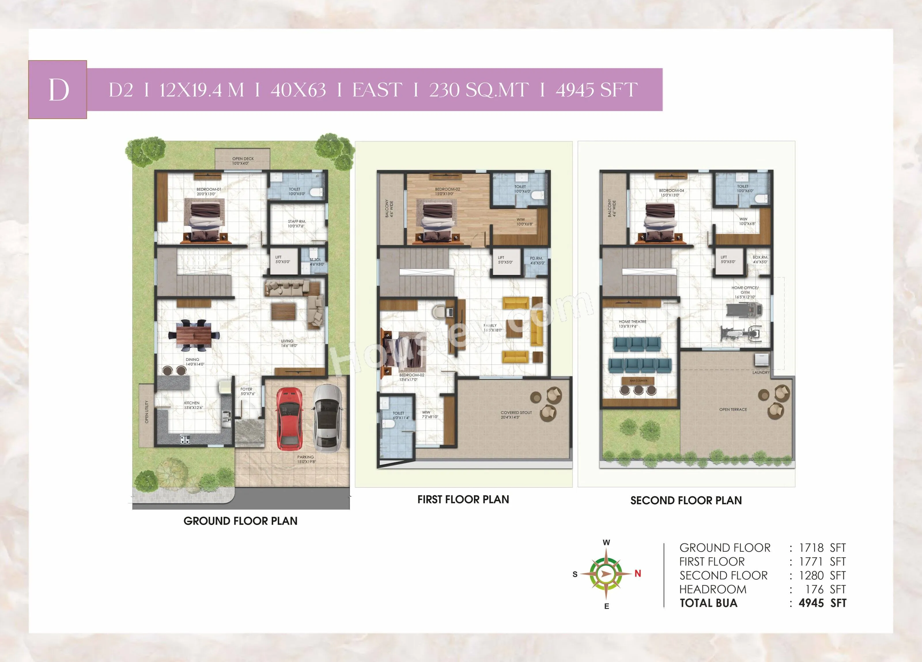 NG Avani Abode Unit plan - 2576 sq.ft.