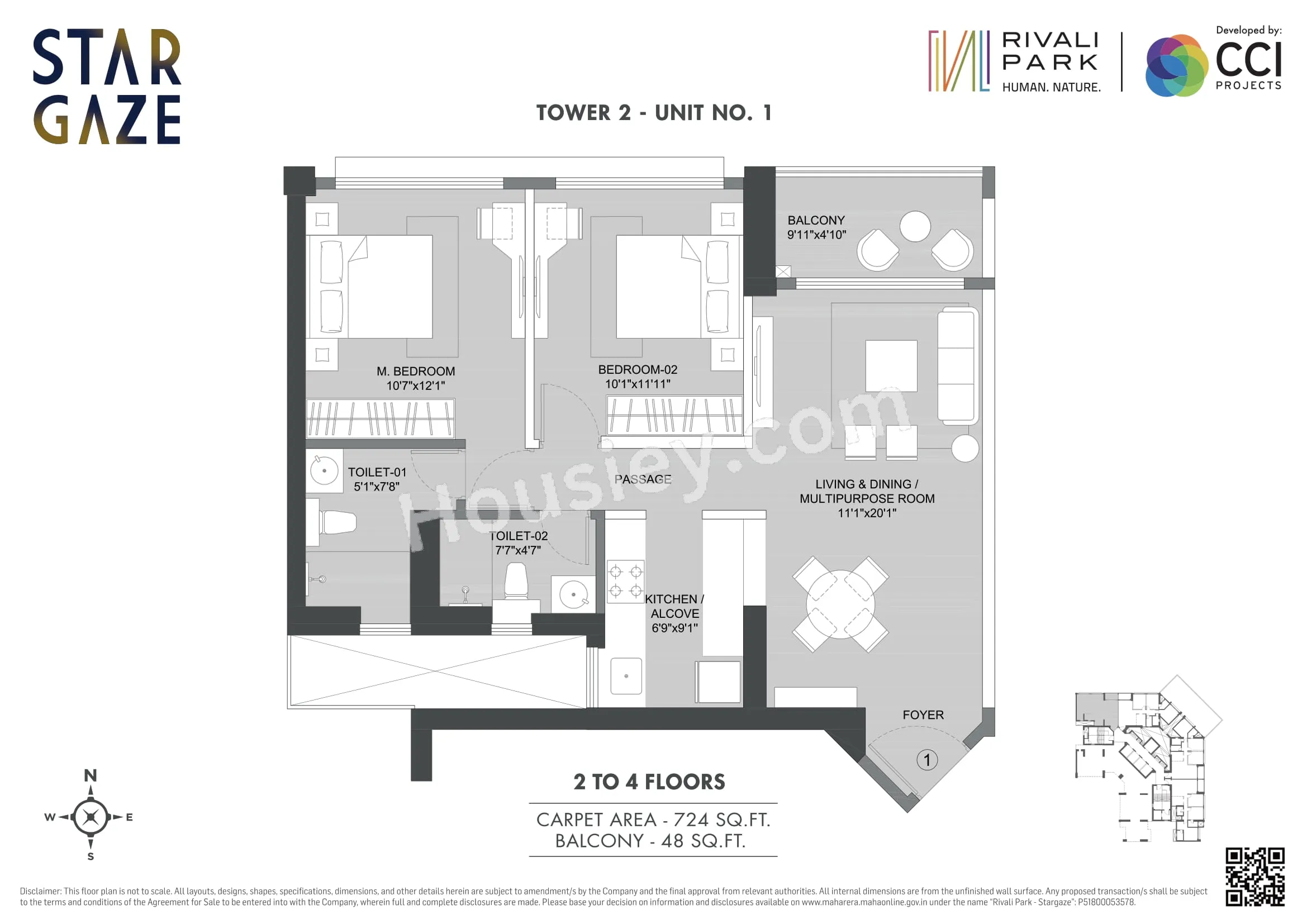 CCI Rivali Park Stargaze Unit plan - 772 sq.ft.
