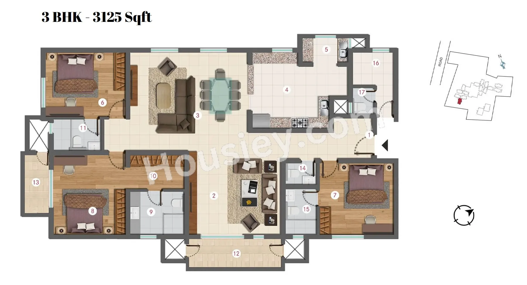 Century Ethos Unit plan - 2187 sq.ft.