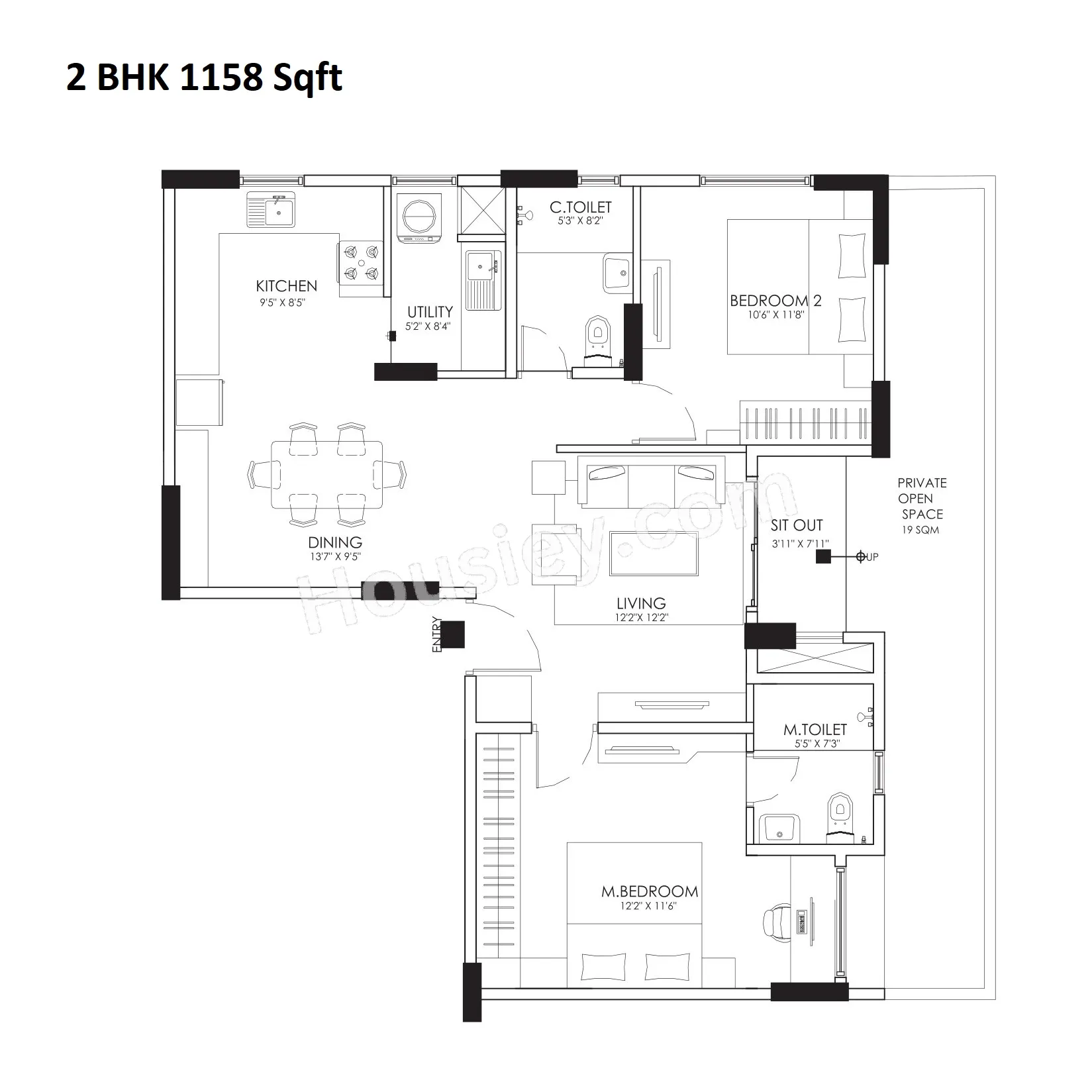CoEvolve Florenza Unit plan - 787 sq.ft.
