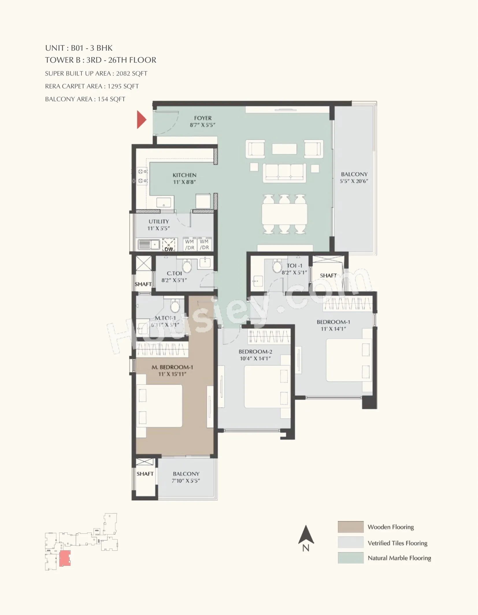 DNR Highline Unit plan - 1295 sq.ft.