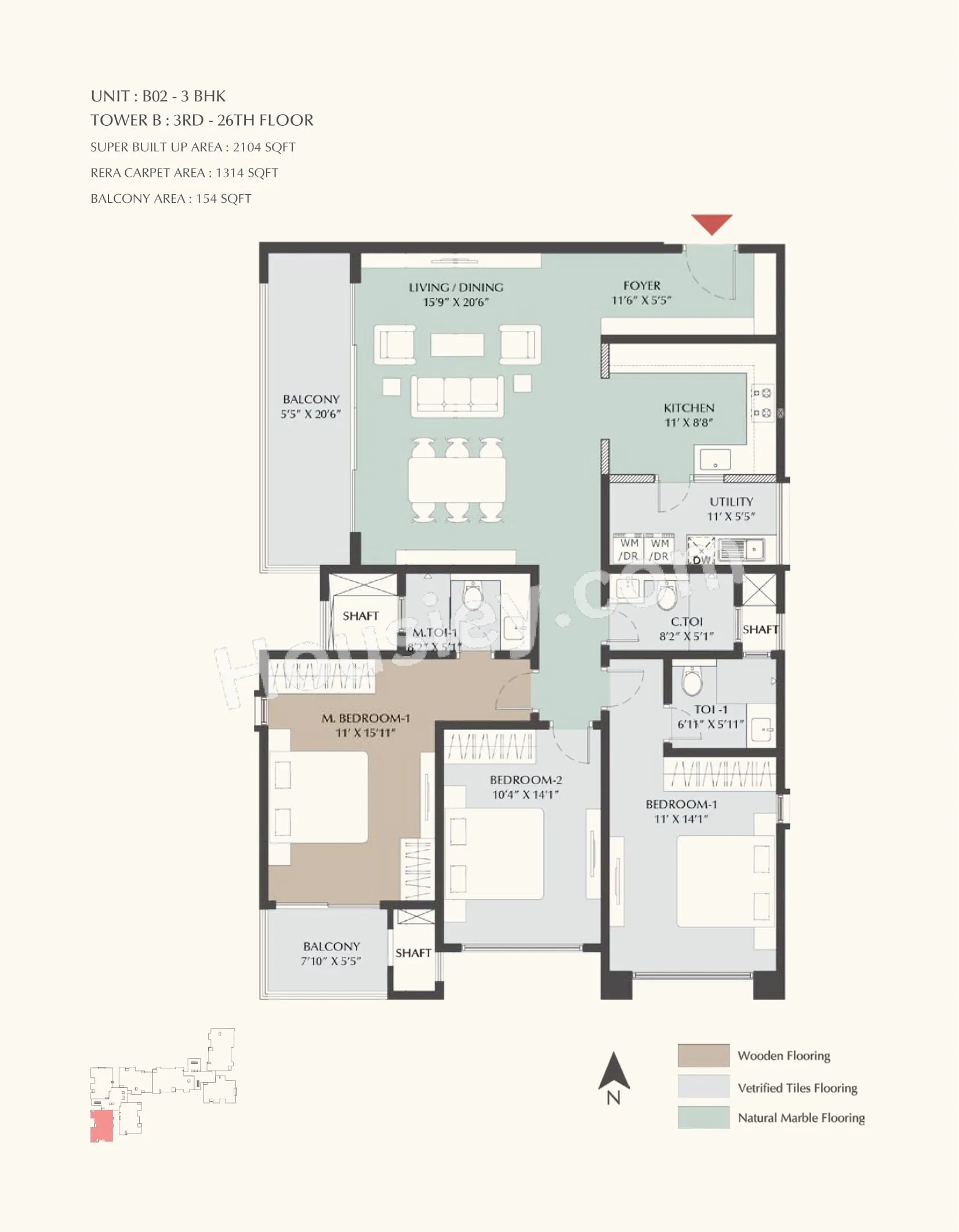 DNR Highline Unit plan - 1314 sq.ft.