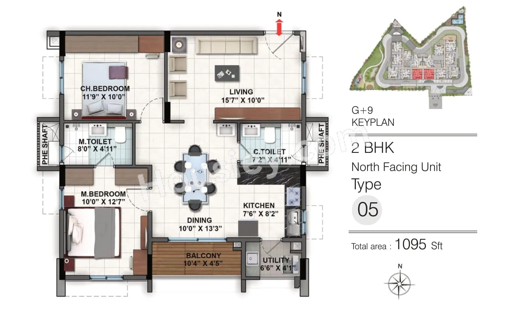 DSR Green Waters Unit plan - 707 sq.ft.