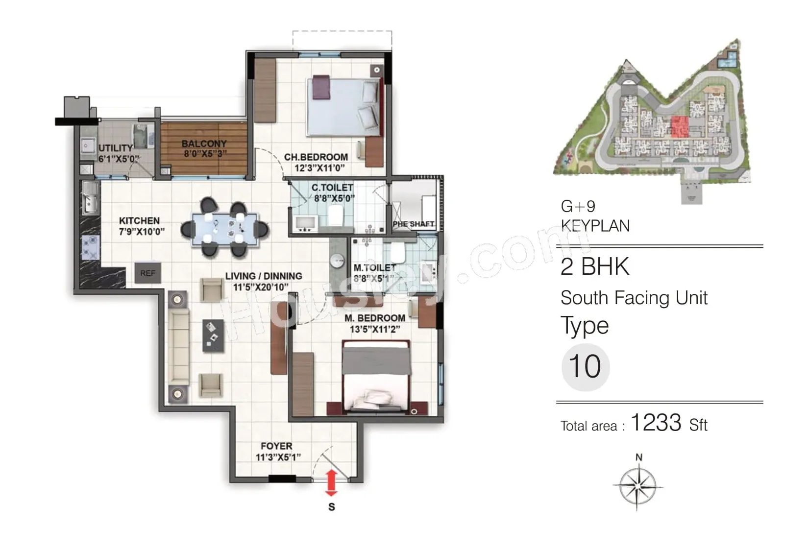 DSR Green Waters Unit plan - 800 sq.ft.