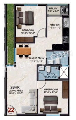 DS MAX Sukruth Unit plan - 630 sq.ft.