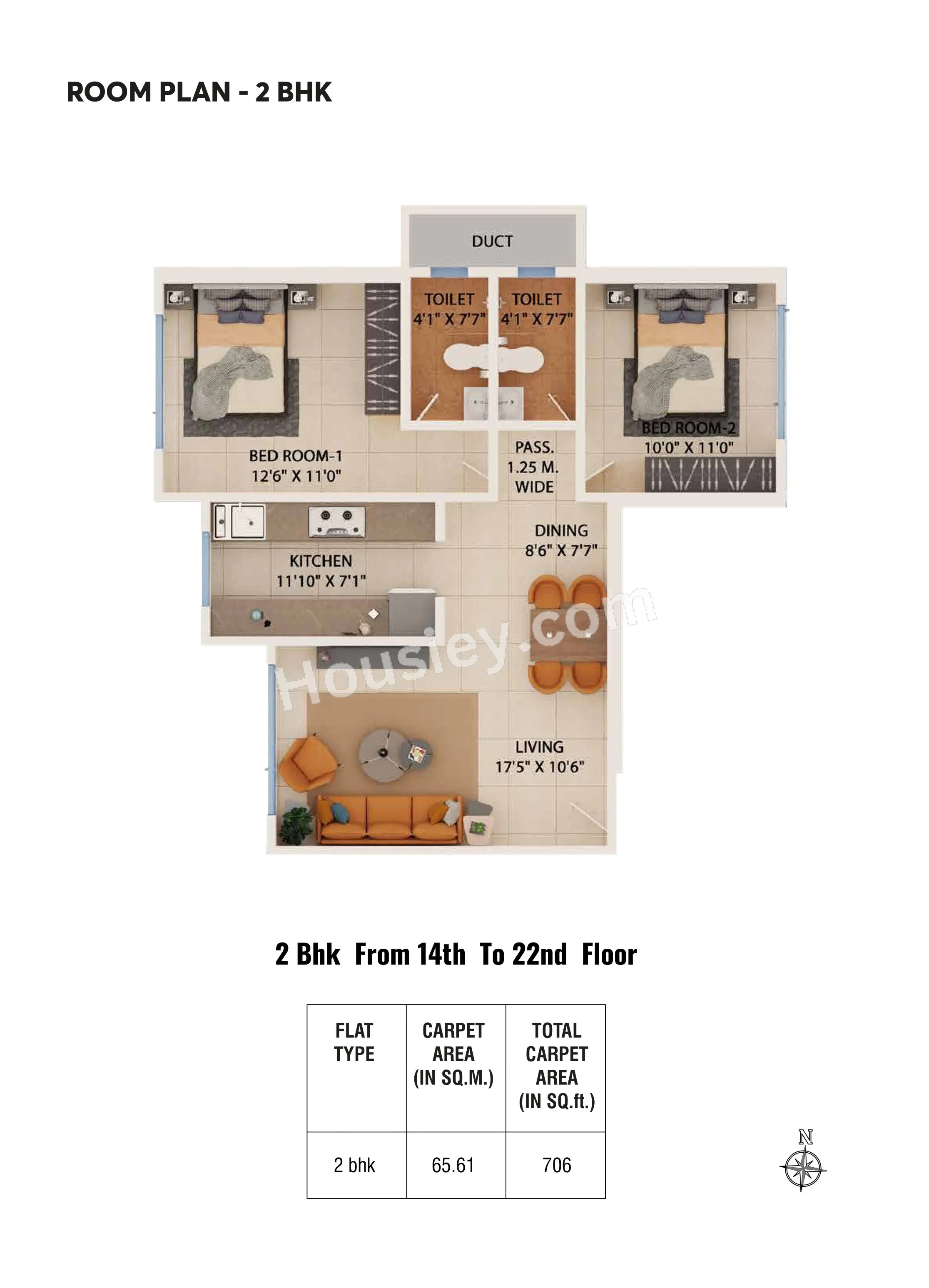 Dreams Empire Unit plan - 706 sq.ft.