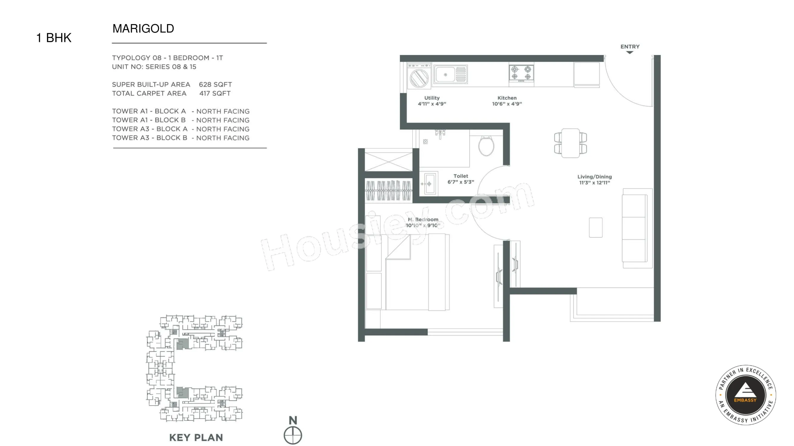 Unit plan - 417 sq.ft.