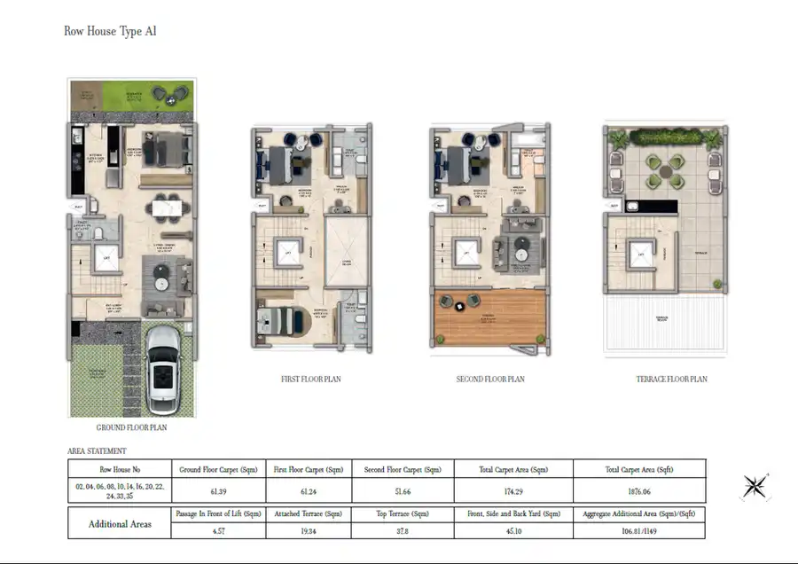 Kolte Patil 24K Espada Unit plan - 1876 sq.ft.