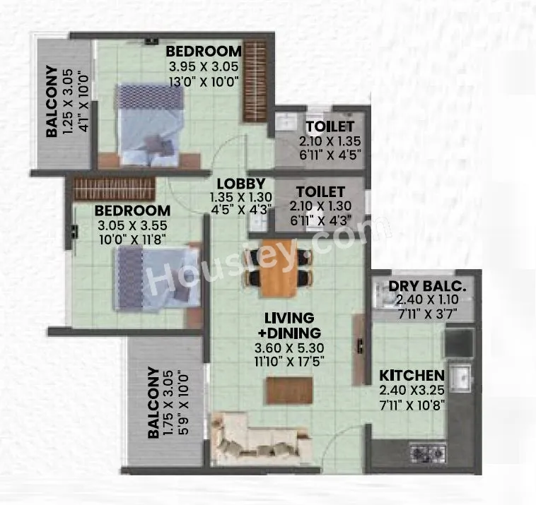 Gawade Galore Unit plan - 792 sq.ft.