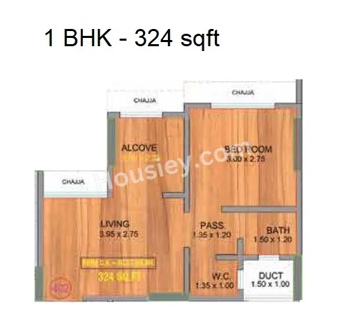 Haware Amara Unit plan - 324 sq.ft.