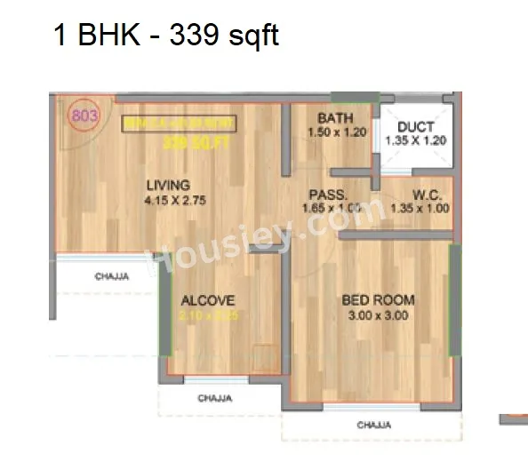 Haware Amara Unit plan - 339 sq.ft.