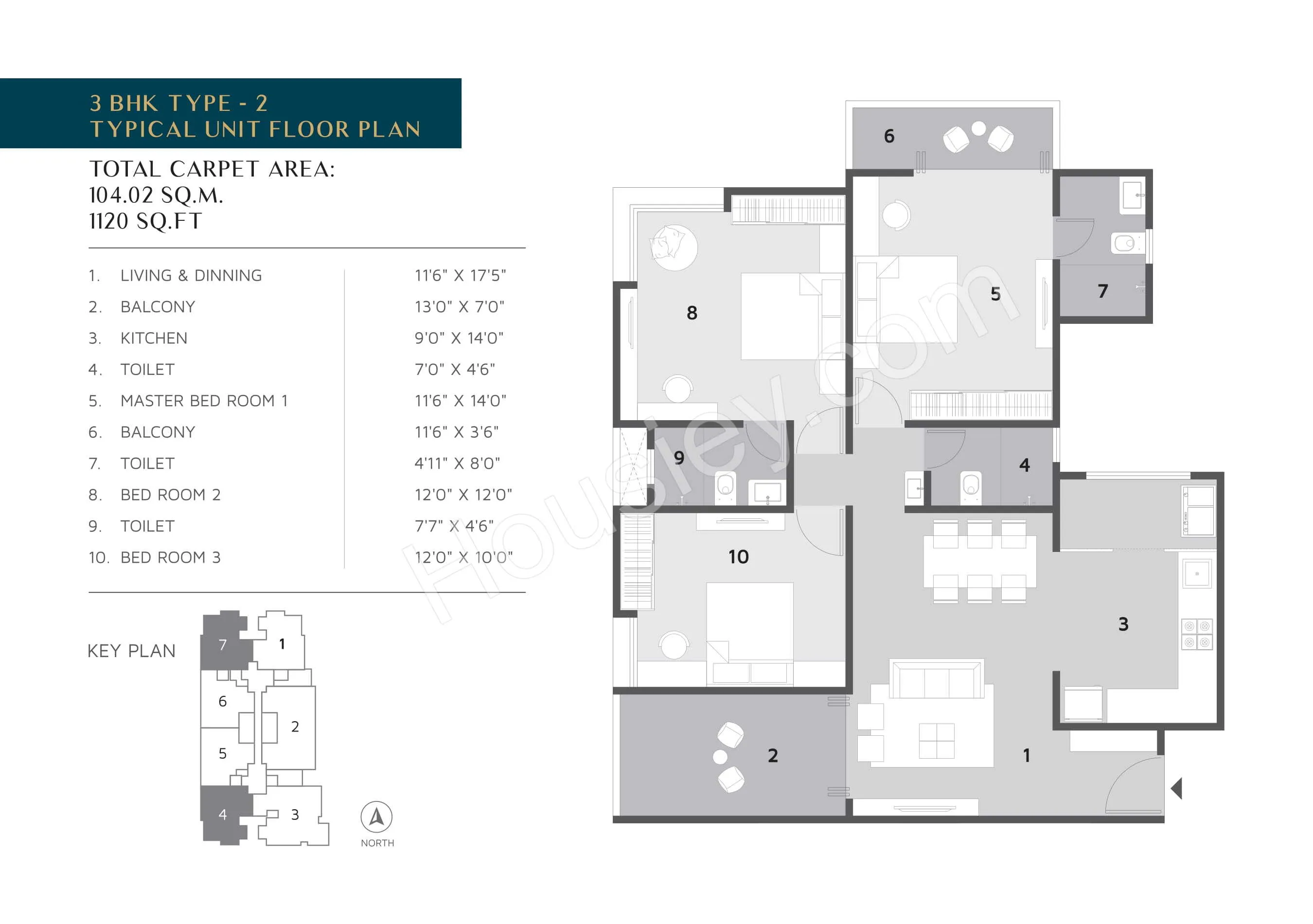 Horizon Highgroves Unit plan - 1120 sq.ft.